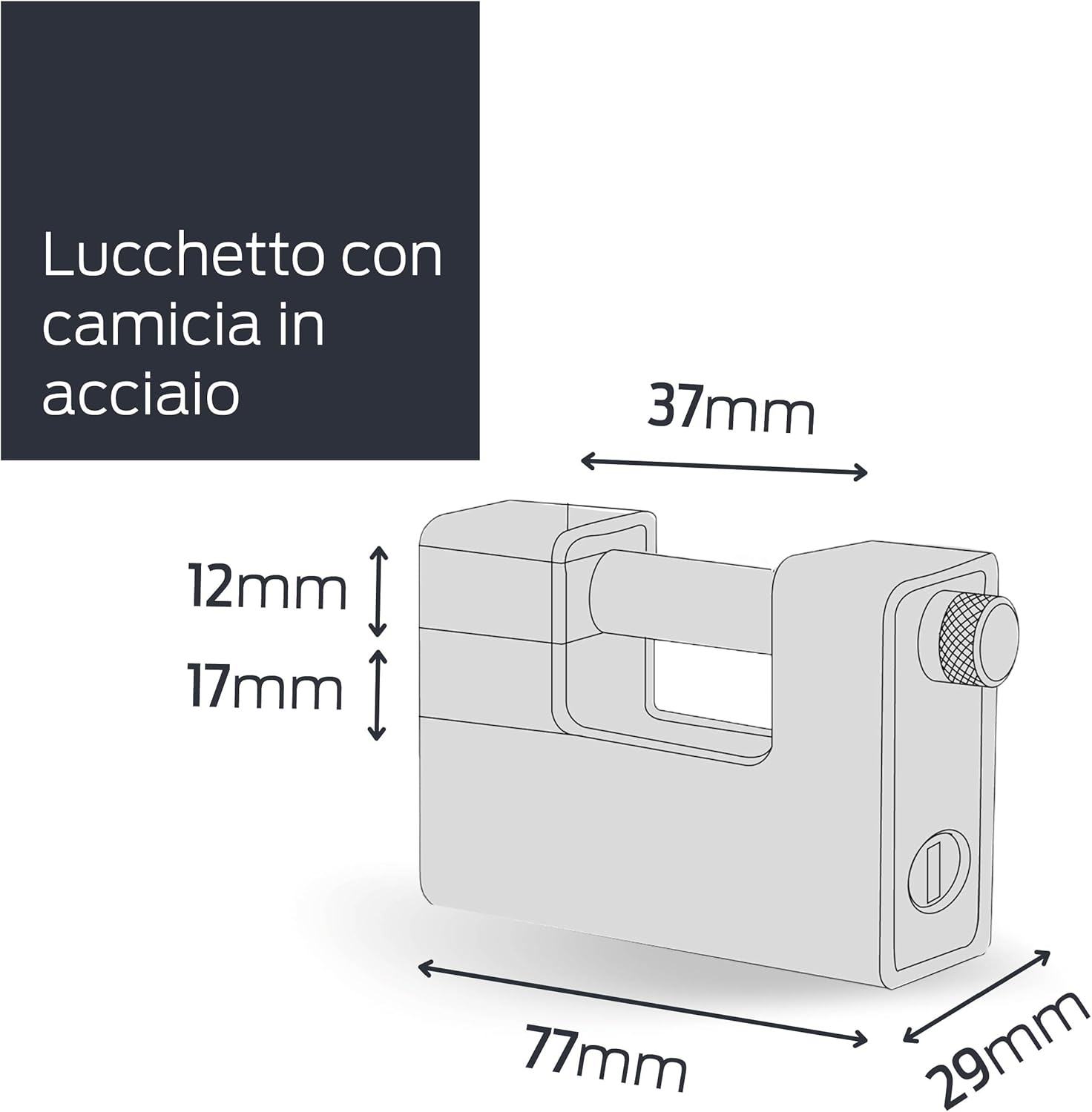 Cisa Lucchetto con Camicia in Acciaio 121810800 - immagine 2