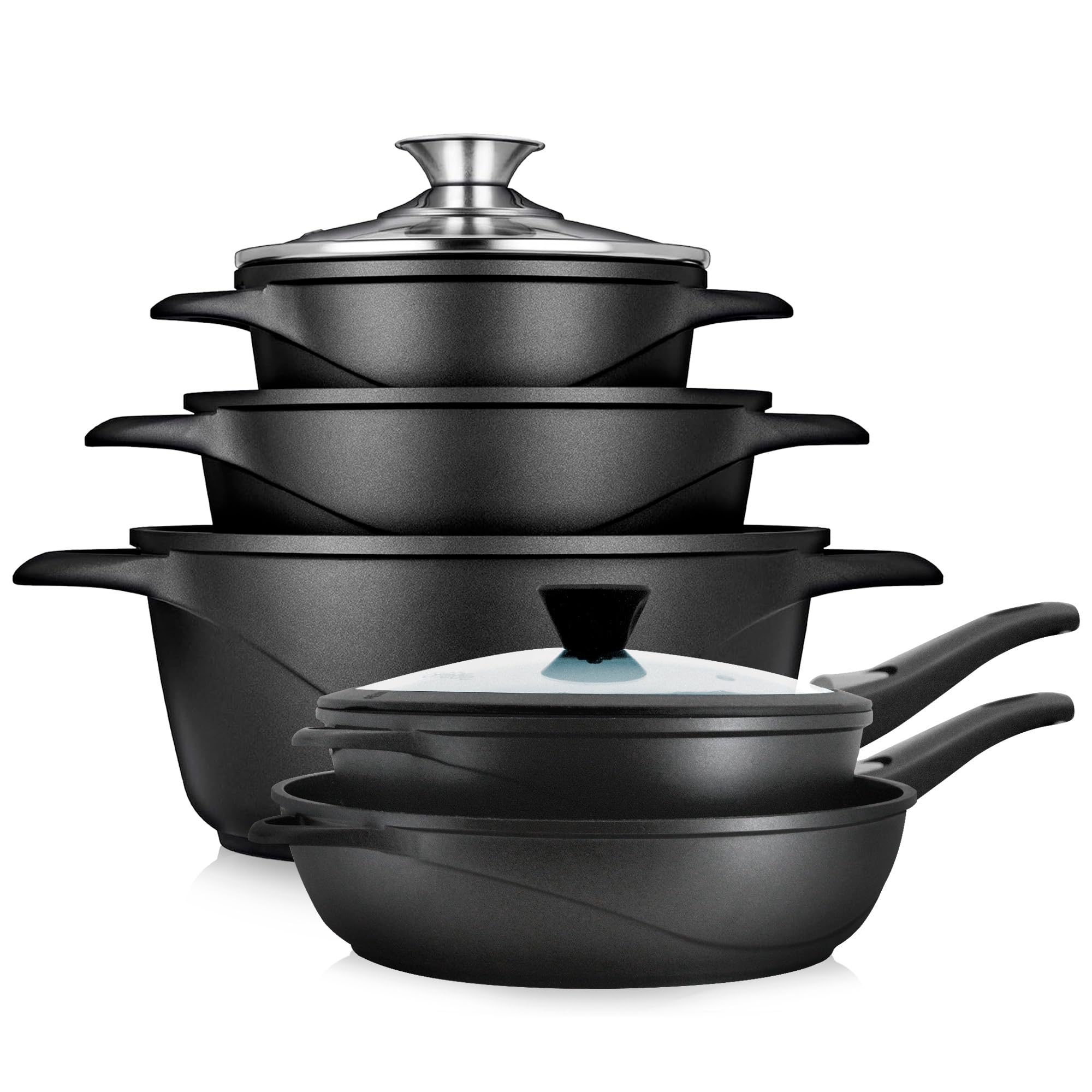 Briebe - Batteria da Cucina Induzione 10 Pezzi