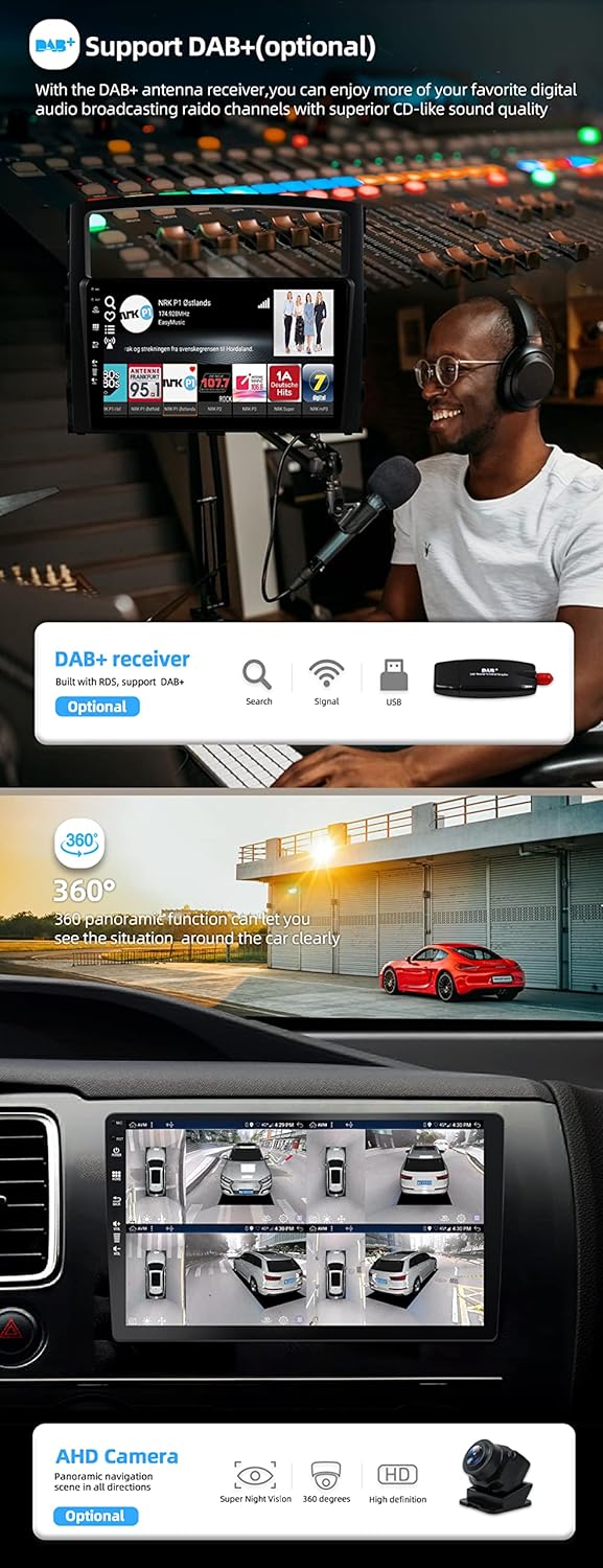 BXLIYER Autoradio Android 14 6G+128G 9" IPS 2 Din - immagine 5