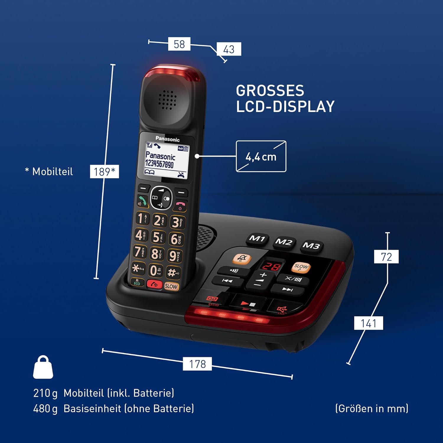 Panasonic KX-TGM420GB - Telefono Cordless Digitale - immagine 6