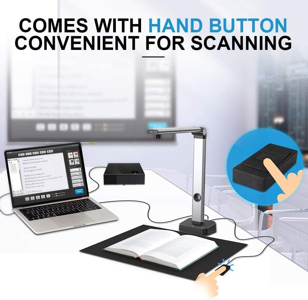 Joyusing Scanner per Libri HD 14 MP, Formato A3 - immagine 2