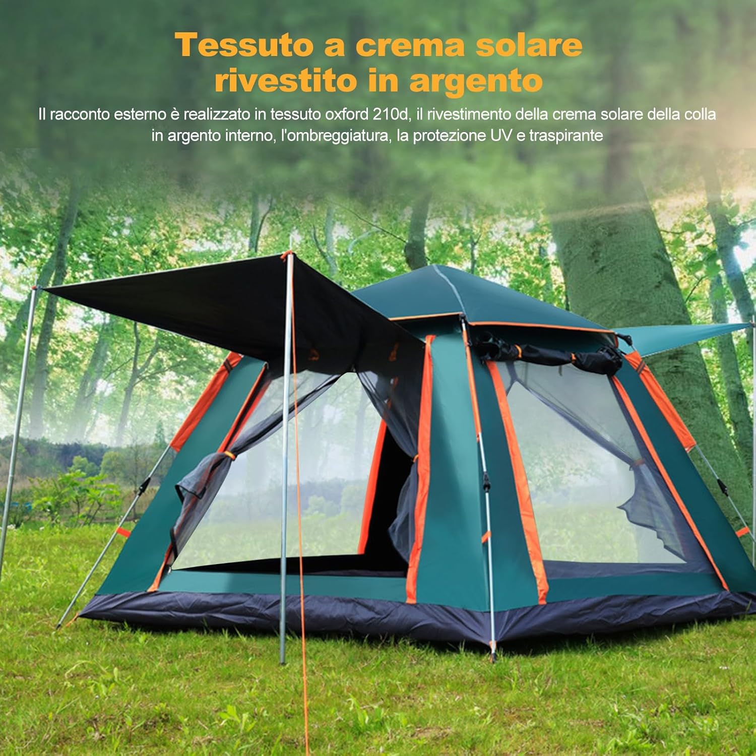 Ergocar Tenda Campeggio Pop Up 3-4 Persone - immagine 3