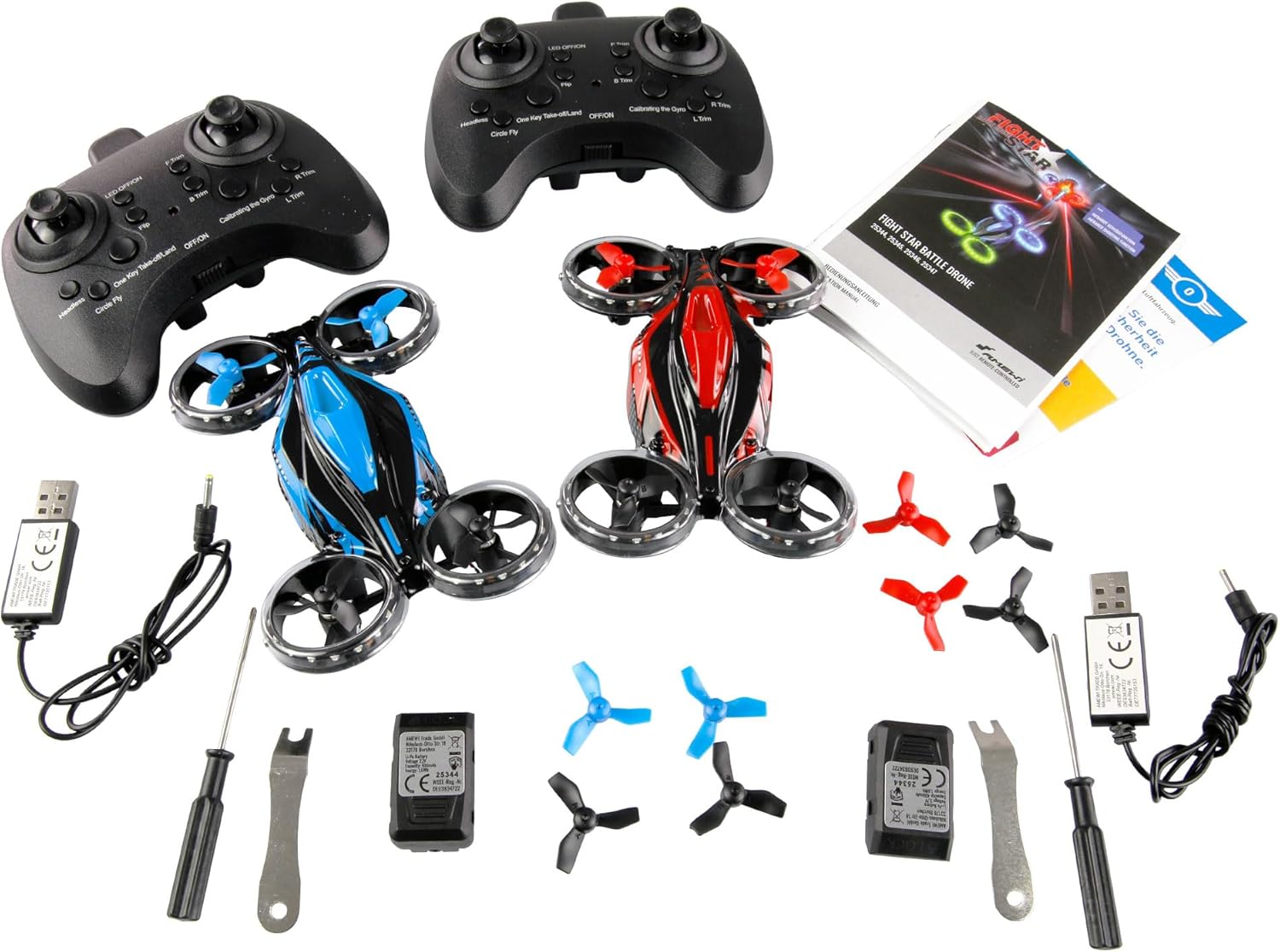 Amewi FightStar - Drone da battaglia RTF rosso e blu - immagine 1