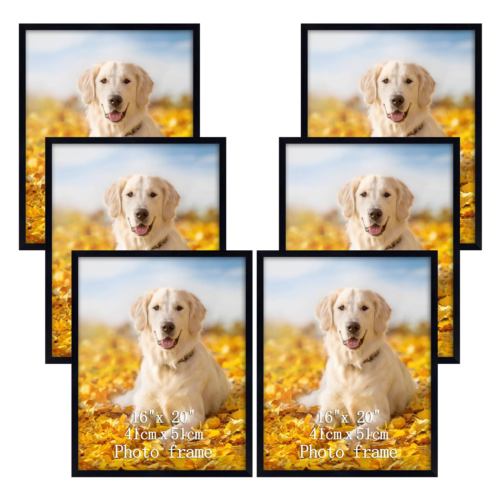 Eympeu Cornice Nera 40x50 in PVC - Set di 6