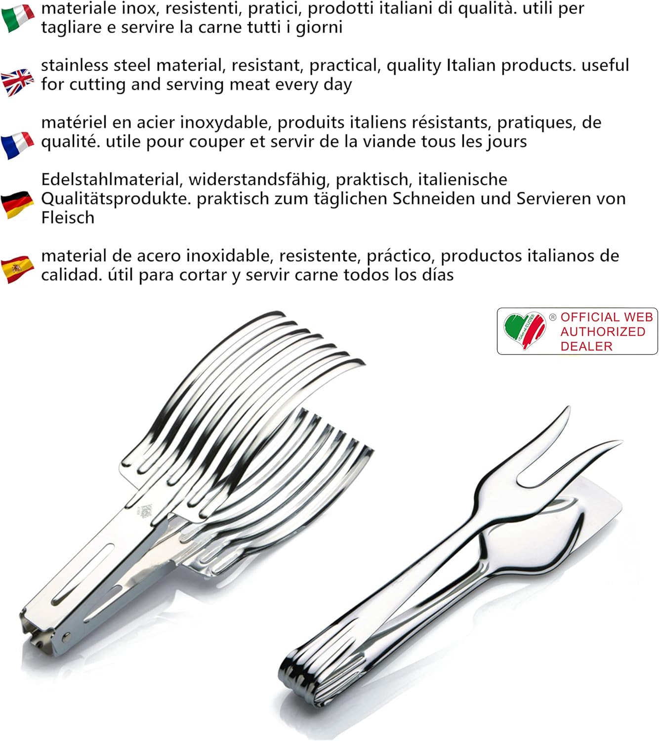 Molla Pinza Taglia Arrosto Inox - immagine 3