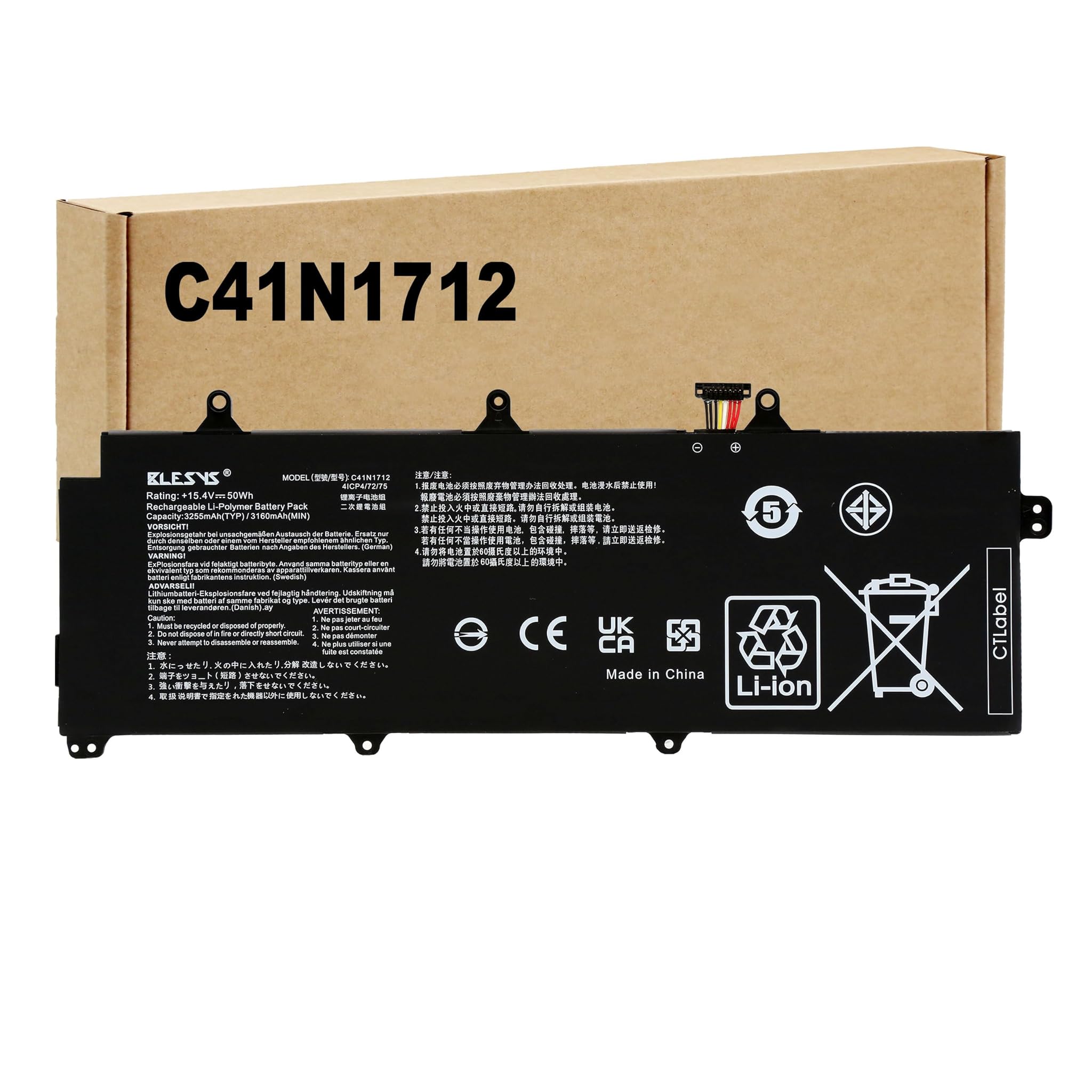 Blesys Batteria C41N1712 per Asus ROG Zephyrus GX501