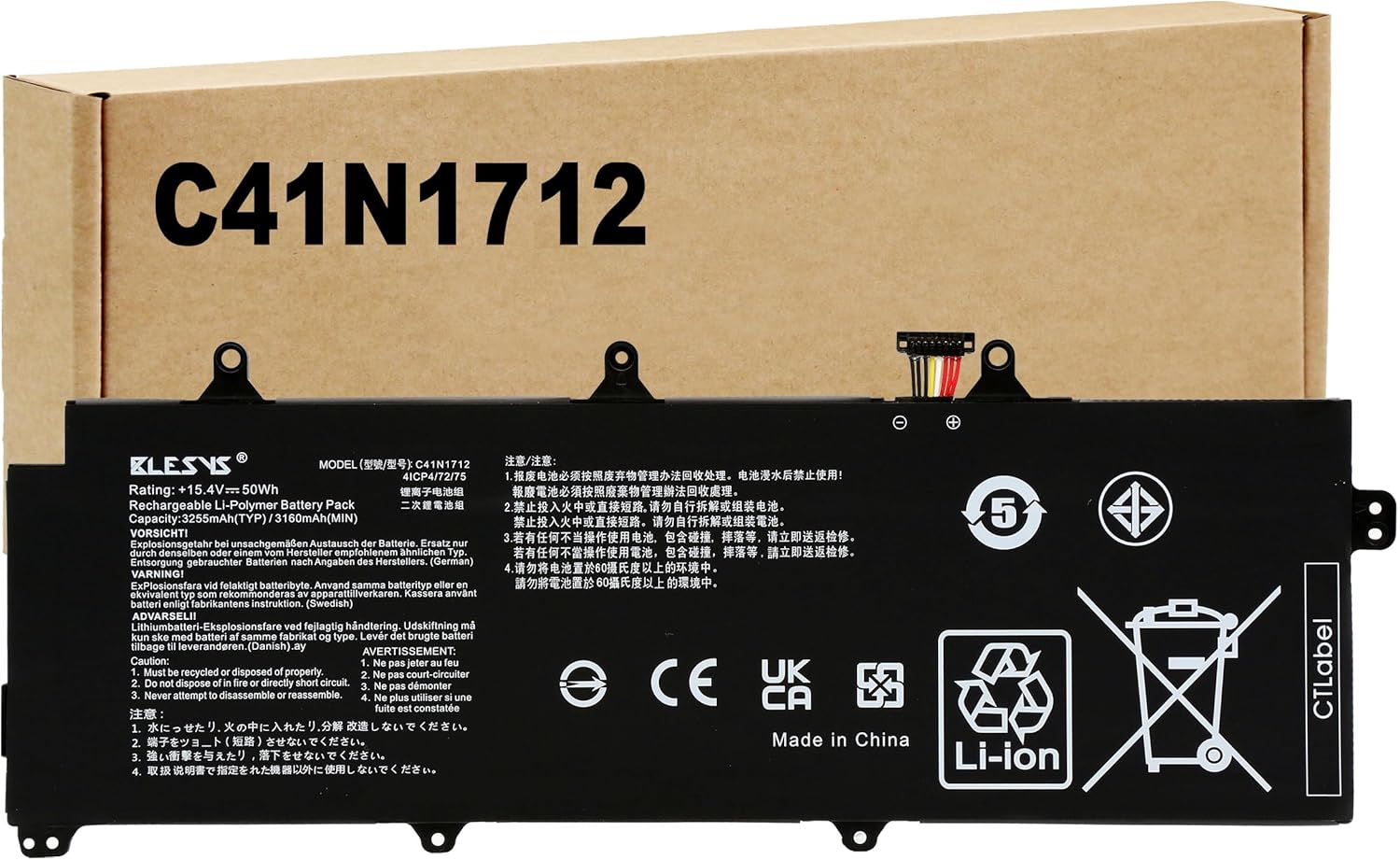 Blesys Batteria C41N1712 per Asus ROG Zephyrus GX501 - immagine 1