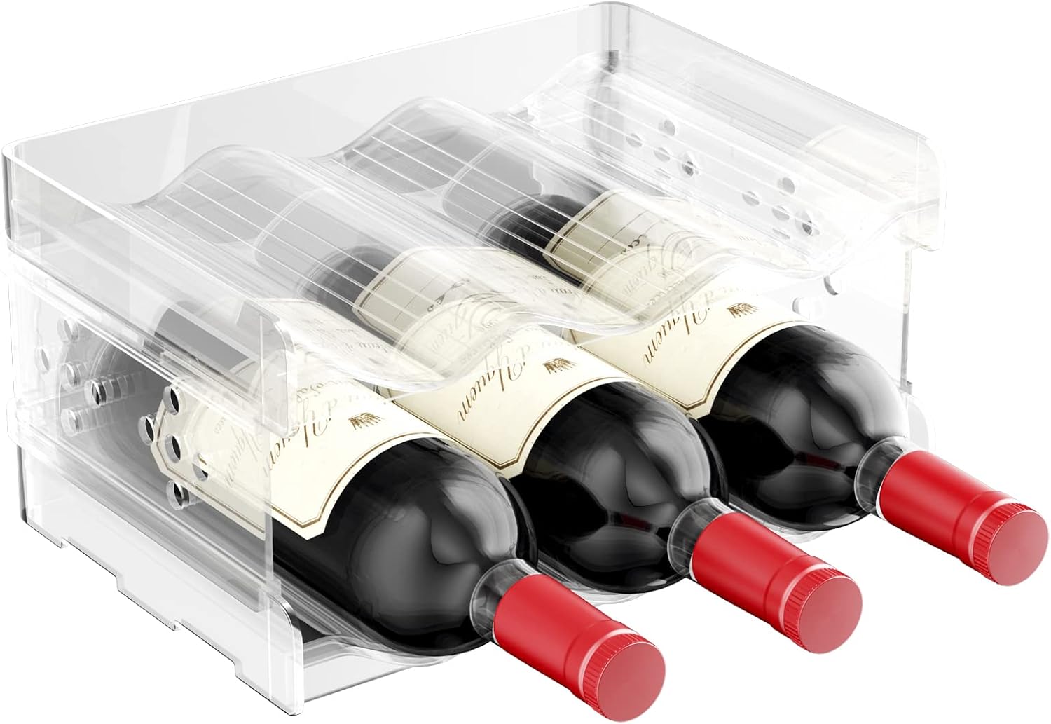 Relota Set 2 Portabottiglie in Plastica Impilabile - immagine 1