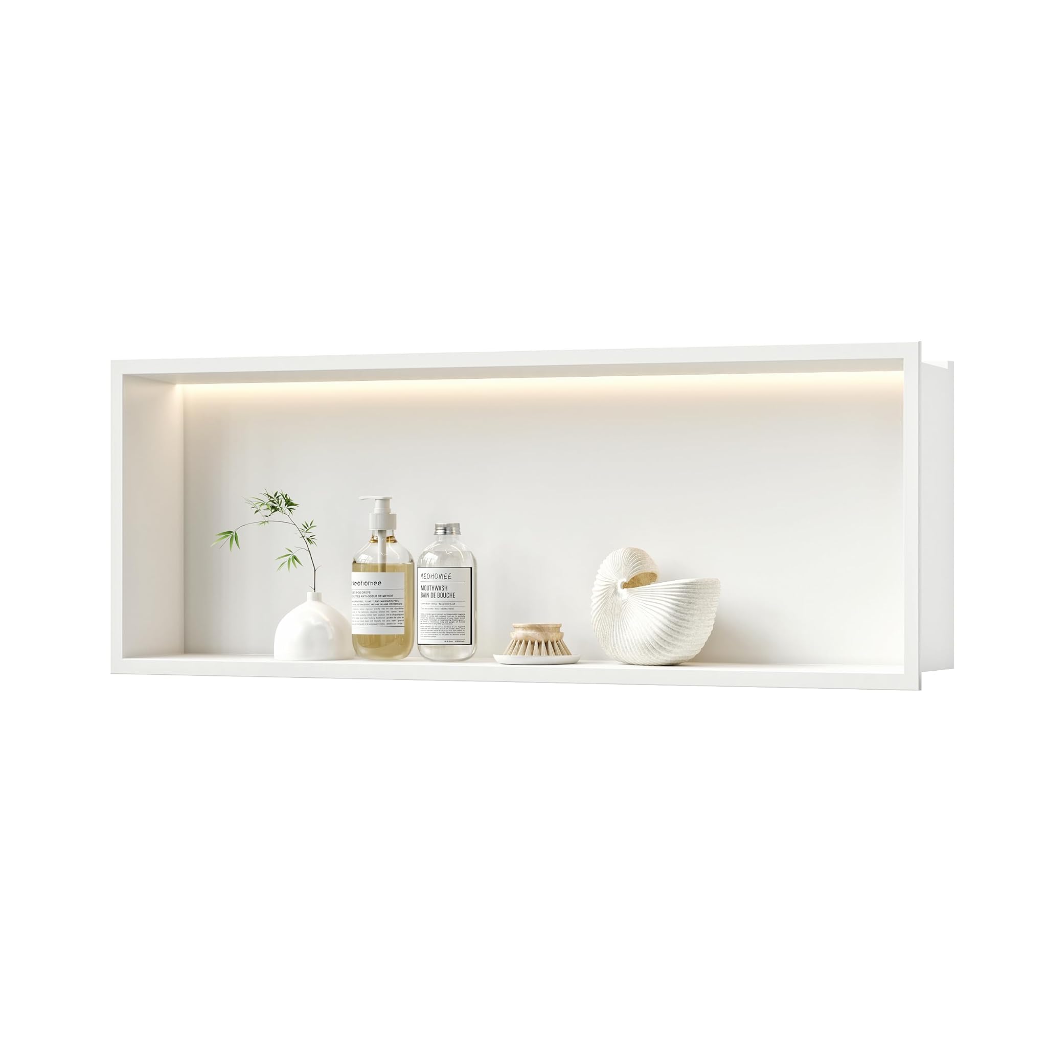 Neohomee Nicchia Doccia a Parete Inox con Luce LED