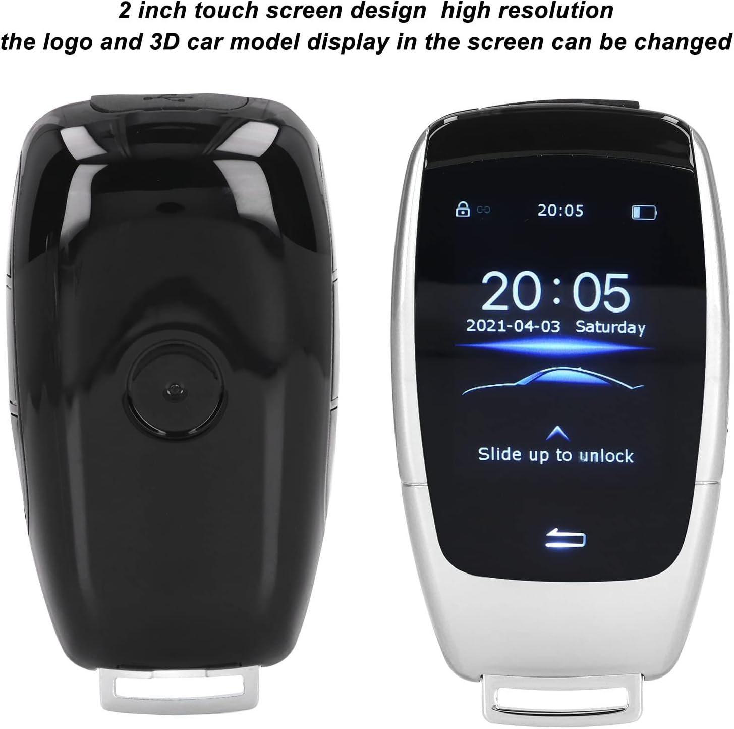 Keyless Entry Smart Key LCD Touch Screen TK900, Argento | Aramox | Velz