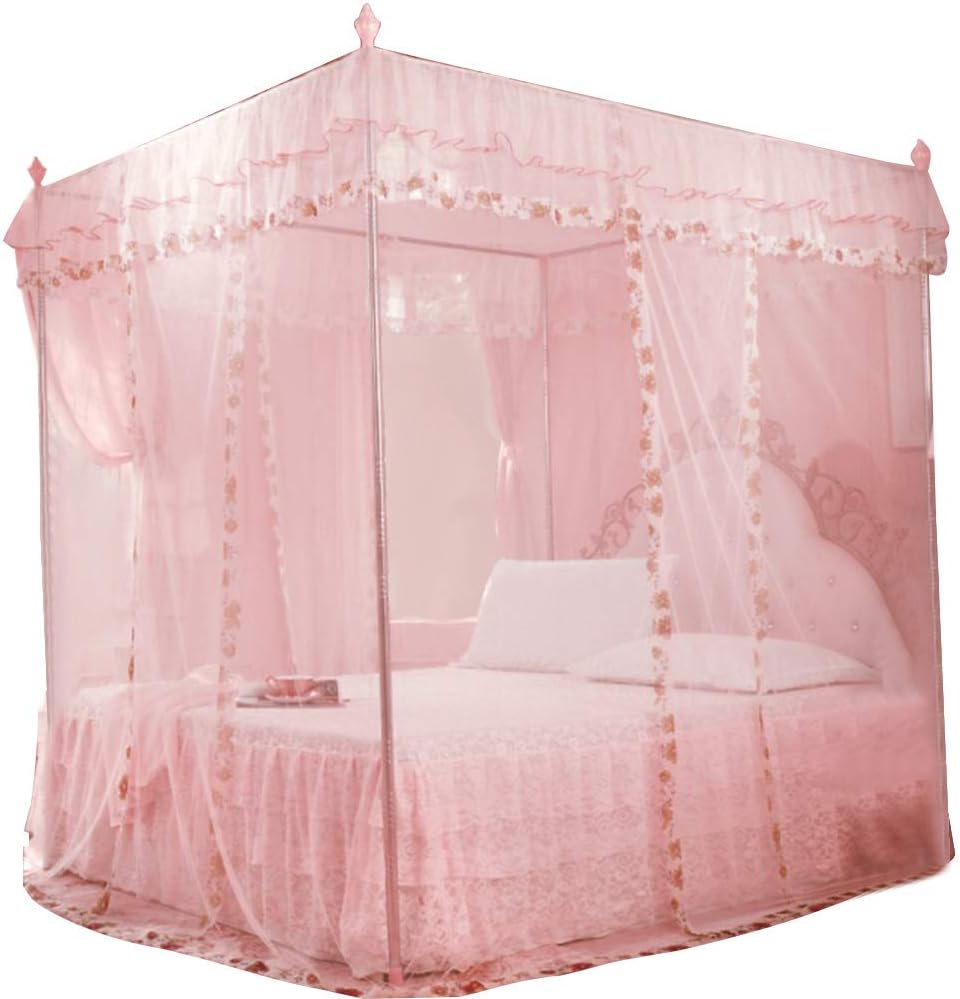 Ebtools Zanzariera Letto Pieghevole Universale, Rosa