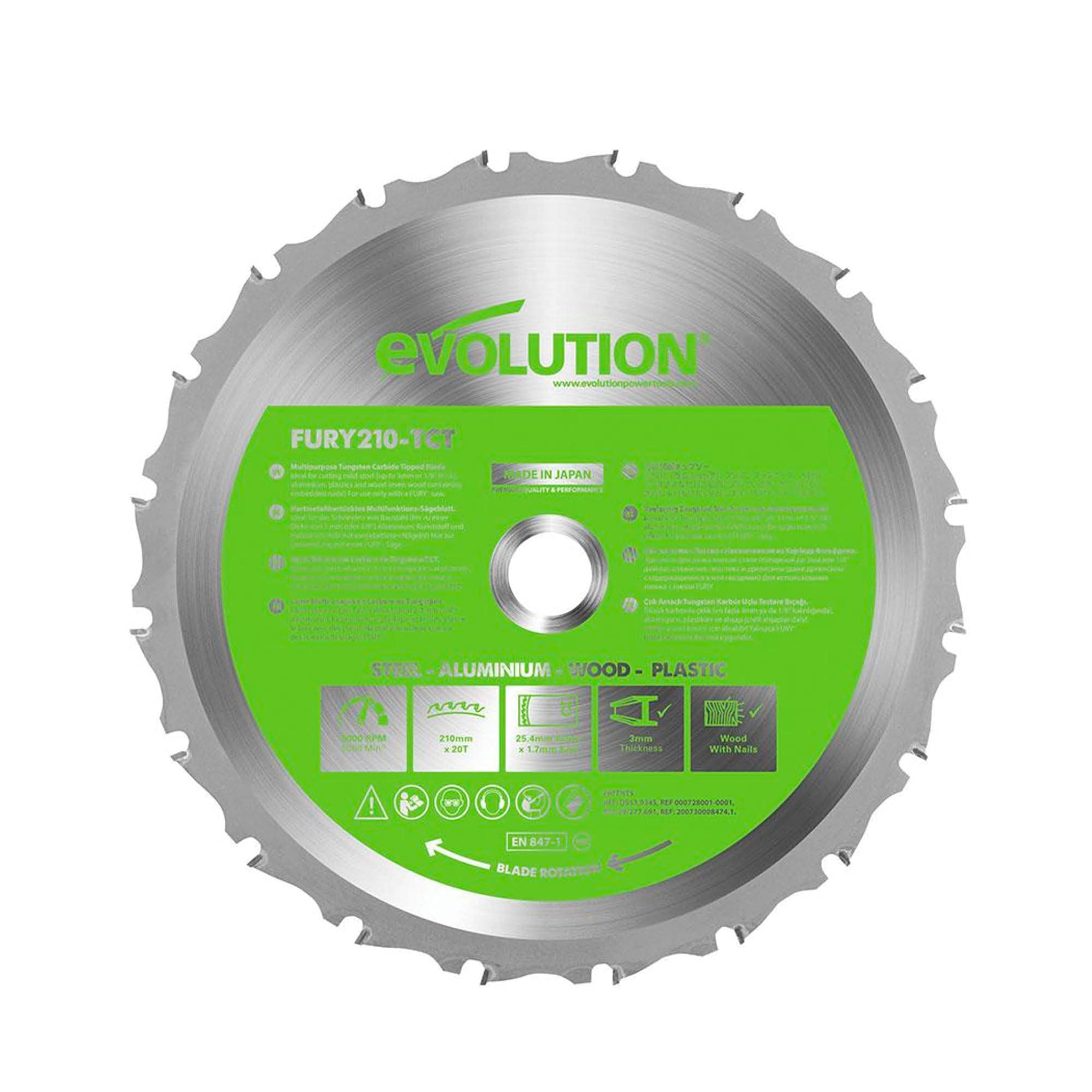 Evolution Disco multifunzione FURY 210 mm