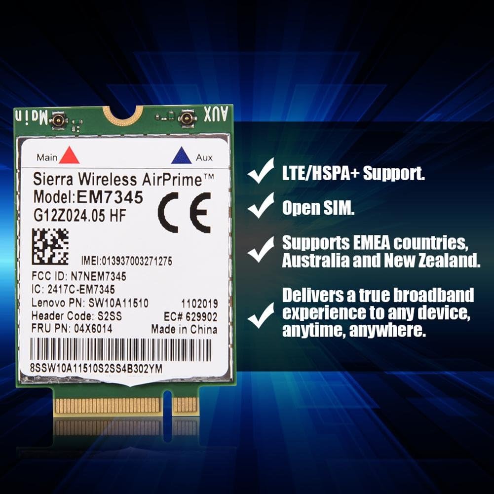 Topiky Scheda EM7345, modulo 4G LTE WWAN per Thinkpad L440 L540 T431s ...