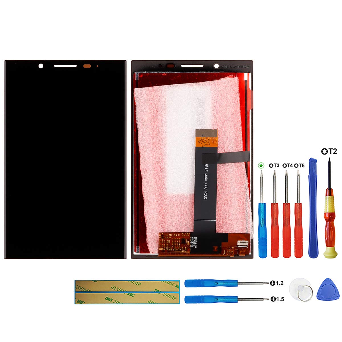 Display LCD compatibile con BlackBerry KEY2 LE, Nero