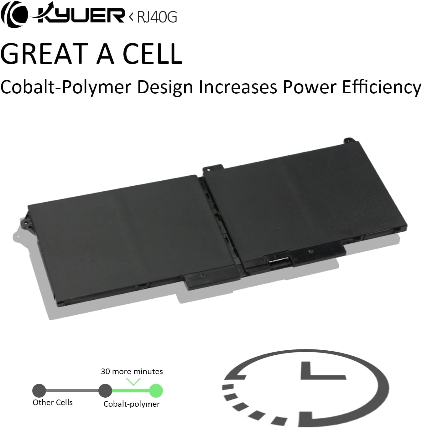 K Kyuer RJ40G Batteria Laptop per Dell Latitude/Precision - immagine 7