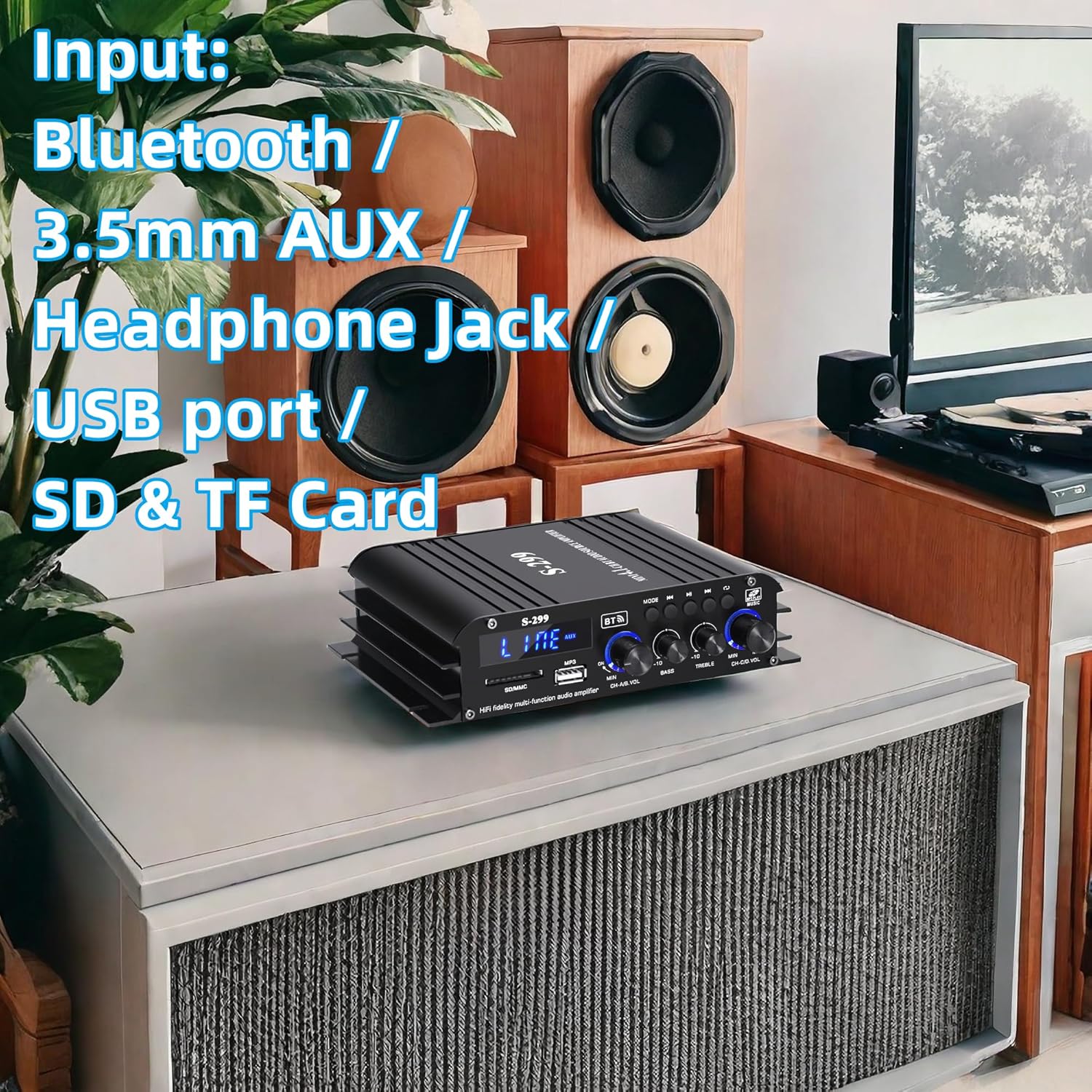 Amplificatore Audio Bluetooth 5.0 1600W 4.1 Canali - immagine 6