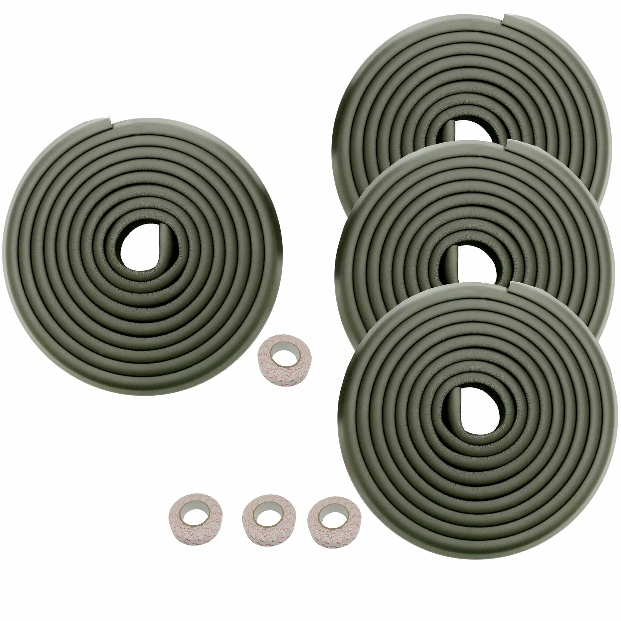 Protezione Bordi L-Forma 20M, Extra Spesso, Nero