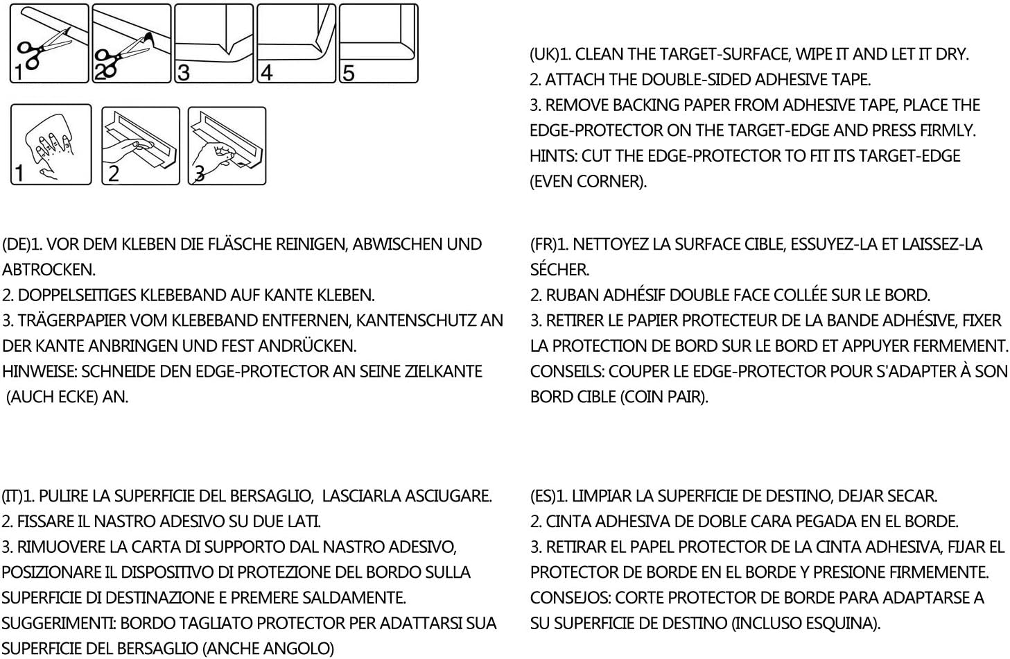 Protezione Bordi L-Forma 20M, Extra Spesso, Nero - immagine 8