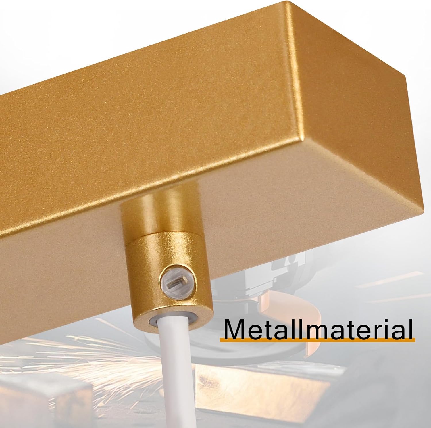 Lampada a Sospensione 4 Fiamme in Vetro, Oro - immagine 6