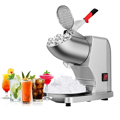 Tritaghiaccio Elettrico 300W, Doppie Lame, Argento