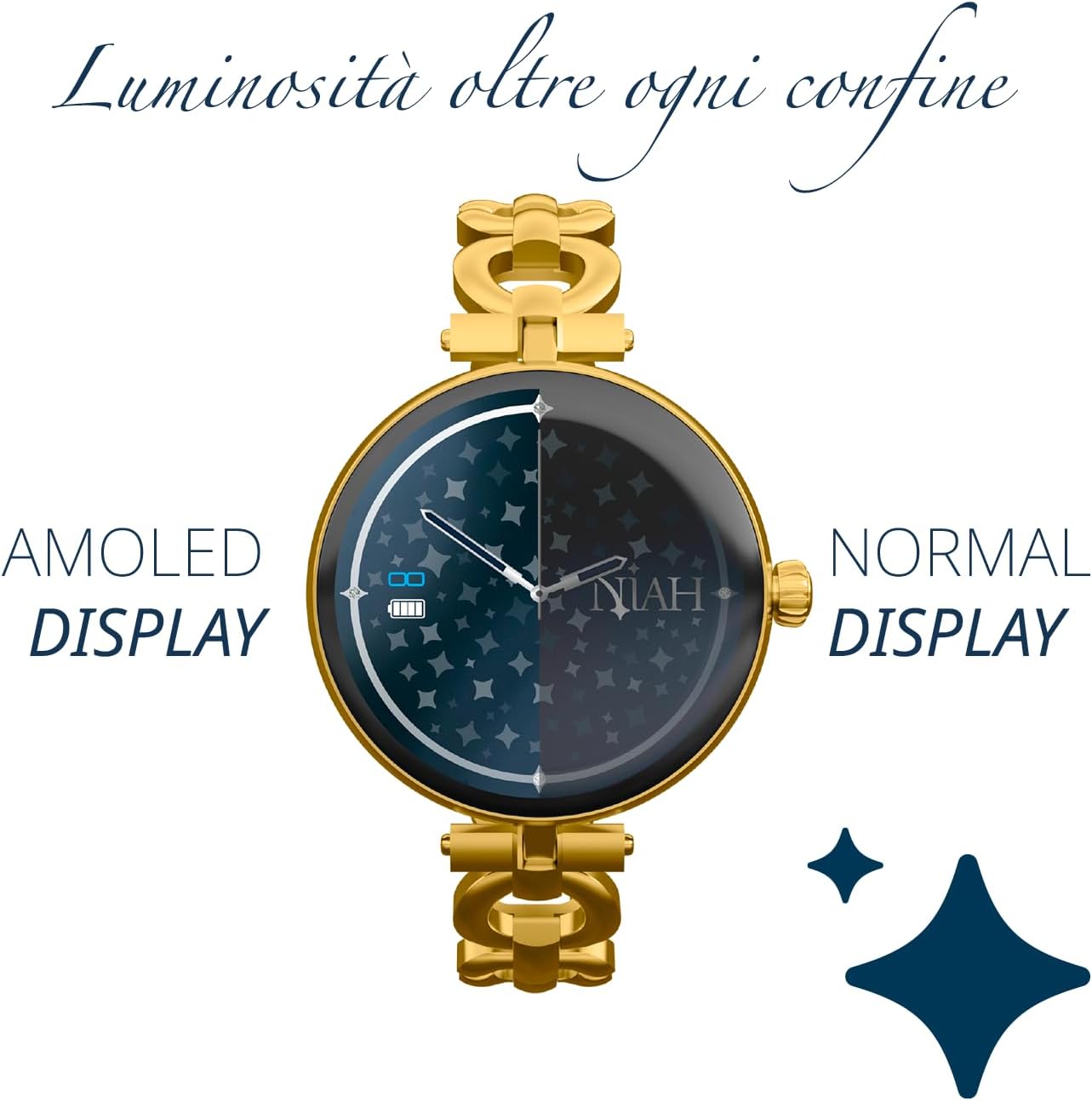 Techmade Smartwatch Niah Lyra per donne, Gold - immagine 3