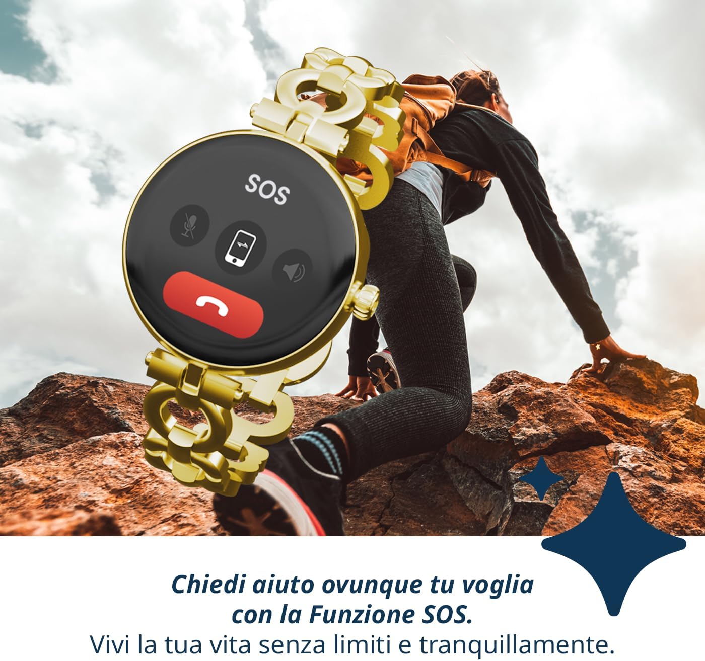 Techmade Smartwatch Niah Lyra per donne, Gold - immagine 7