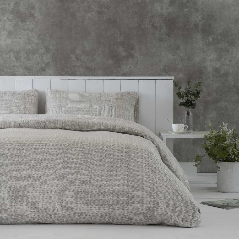 Copripiumino Reversibile in Cotone Biologico, Beige - immagine 2