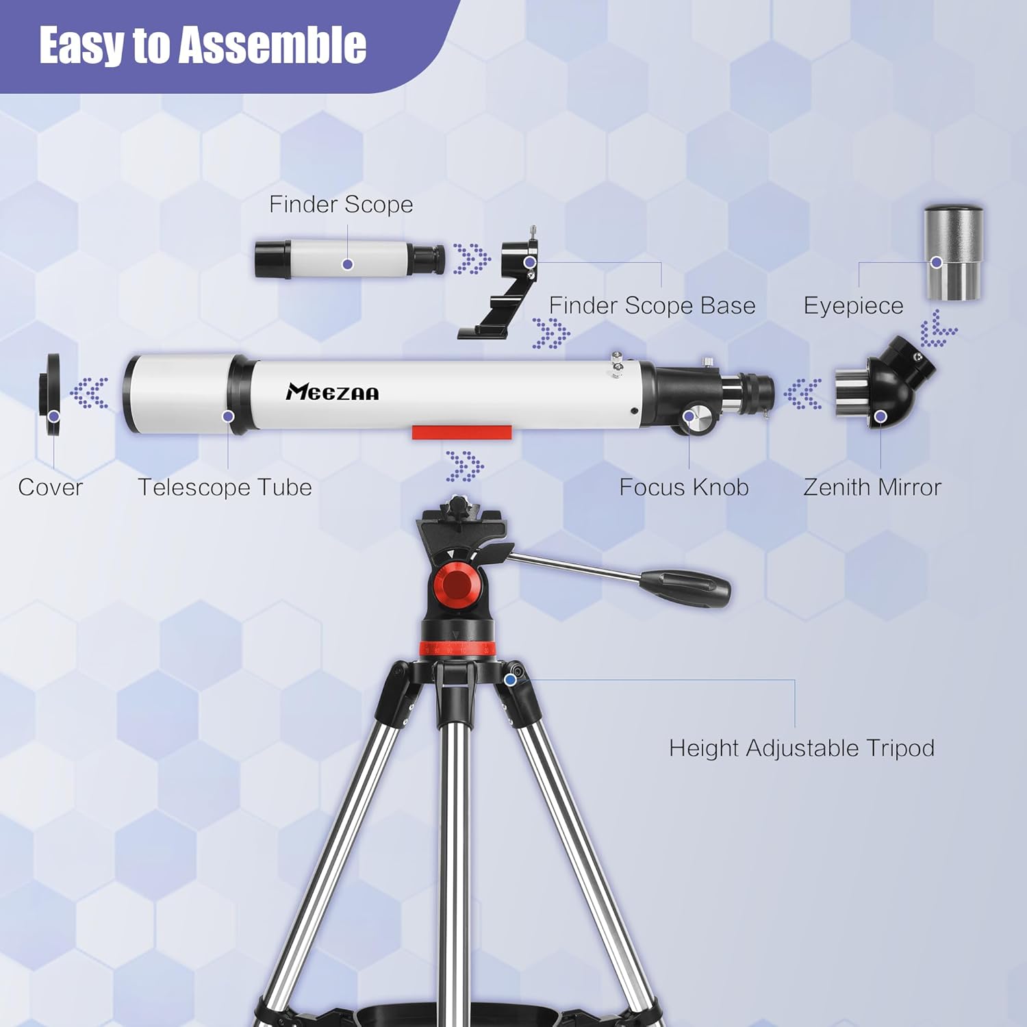 Meezaa Telescopio Astronomico 70/700mm AZ Rifrattore - immagine 6