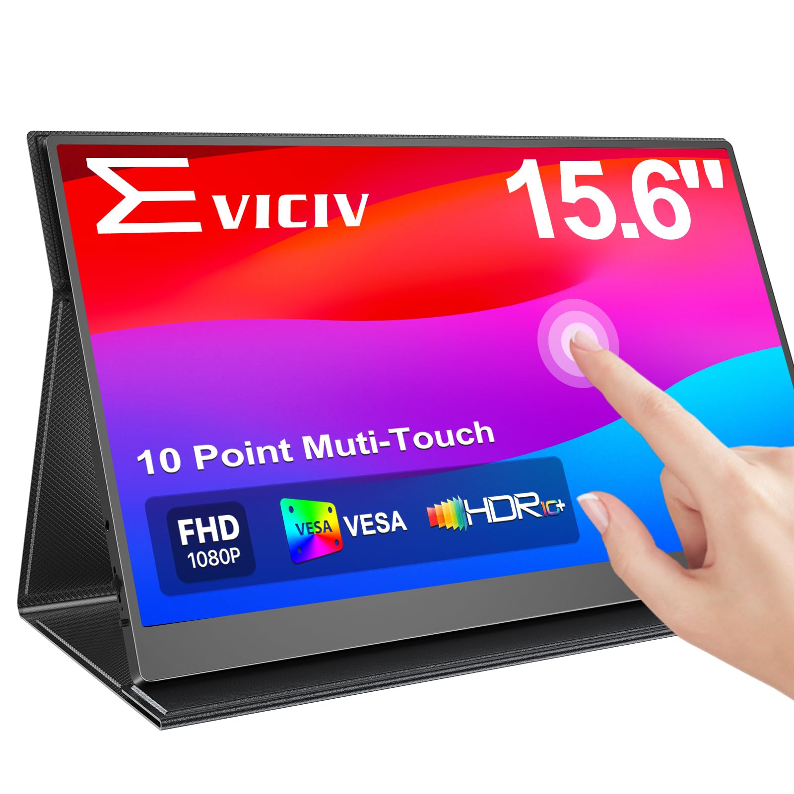 Eviciv Monitor Portatile Touchscreen 15.6 Pollici FHD