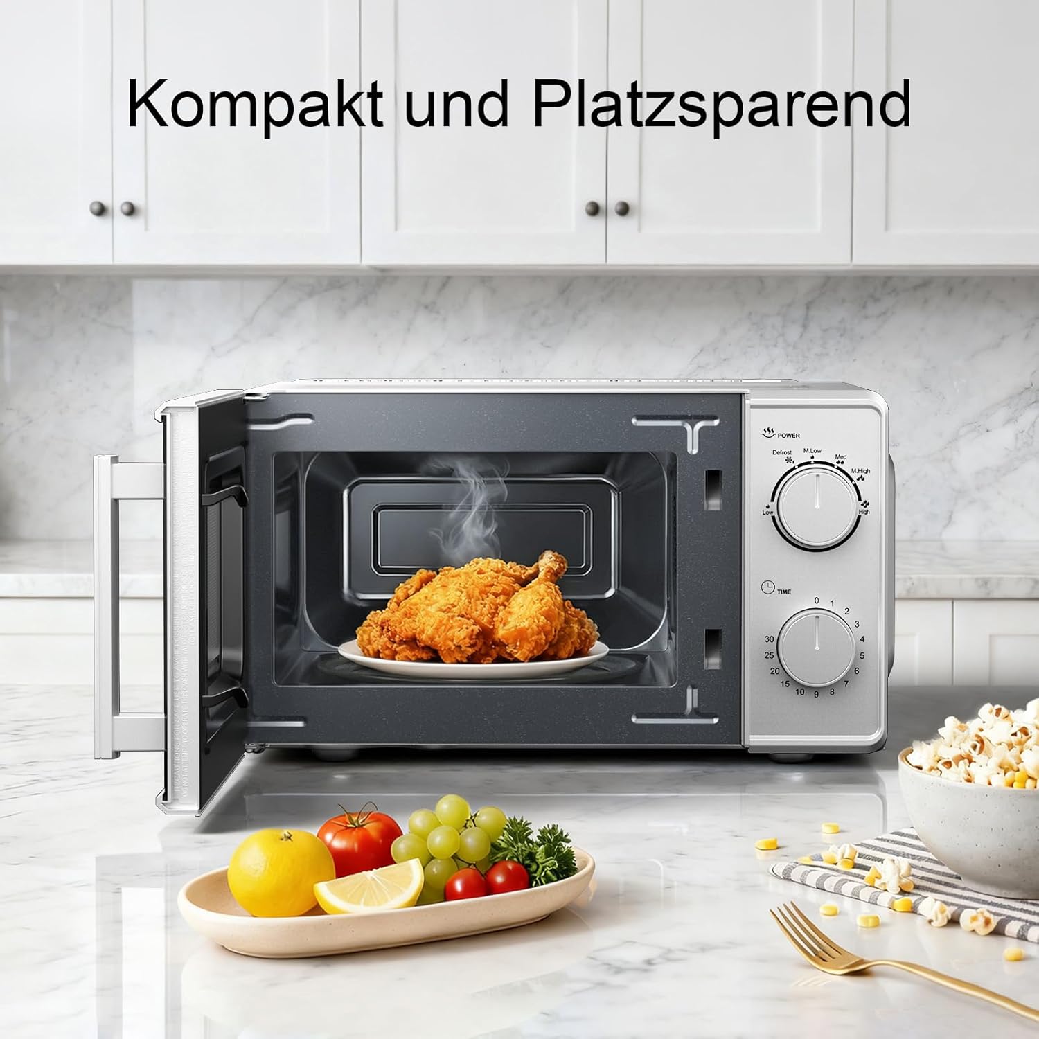 Galanz Solo Microonde 20L 700W, Argento - immagine 3