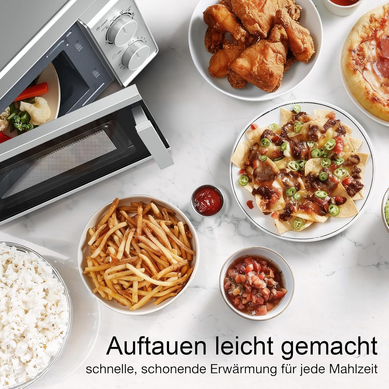 Galanz Solo Microonde 20L 700W, Argento - immagine 5