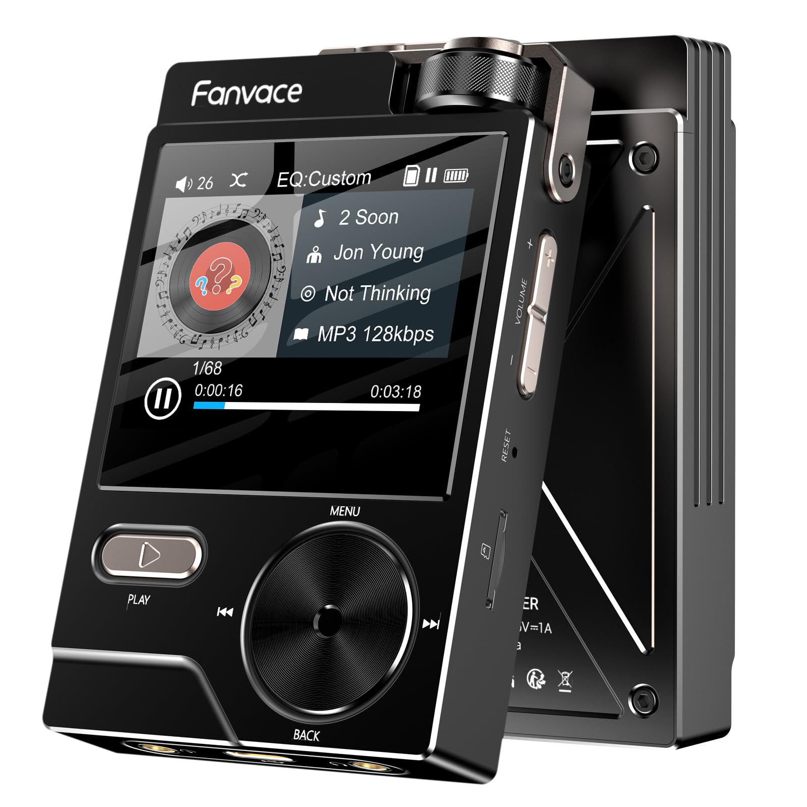 Lettore MP3 Hi-Fi DSD ad Alta Risoluzione 64GB, Black