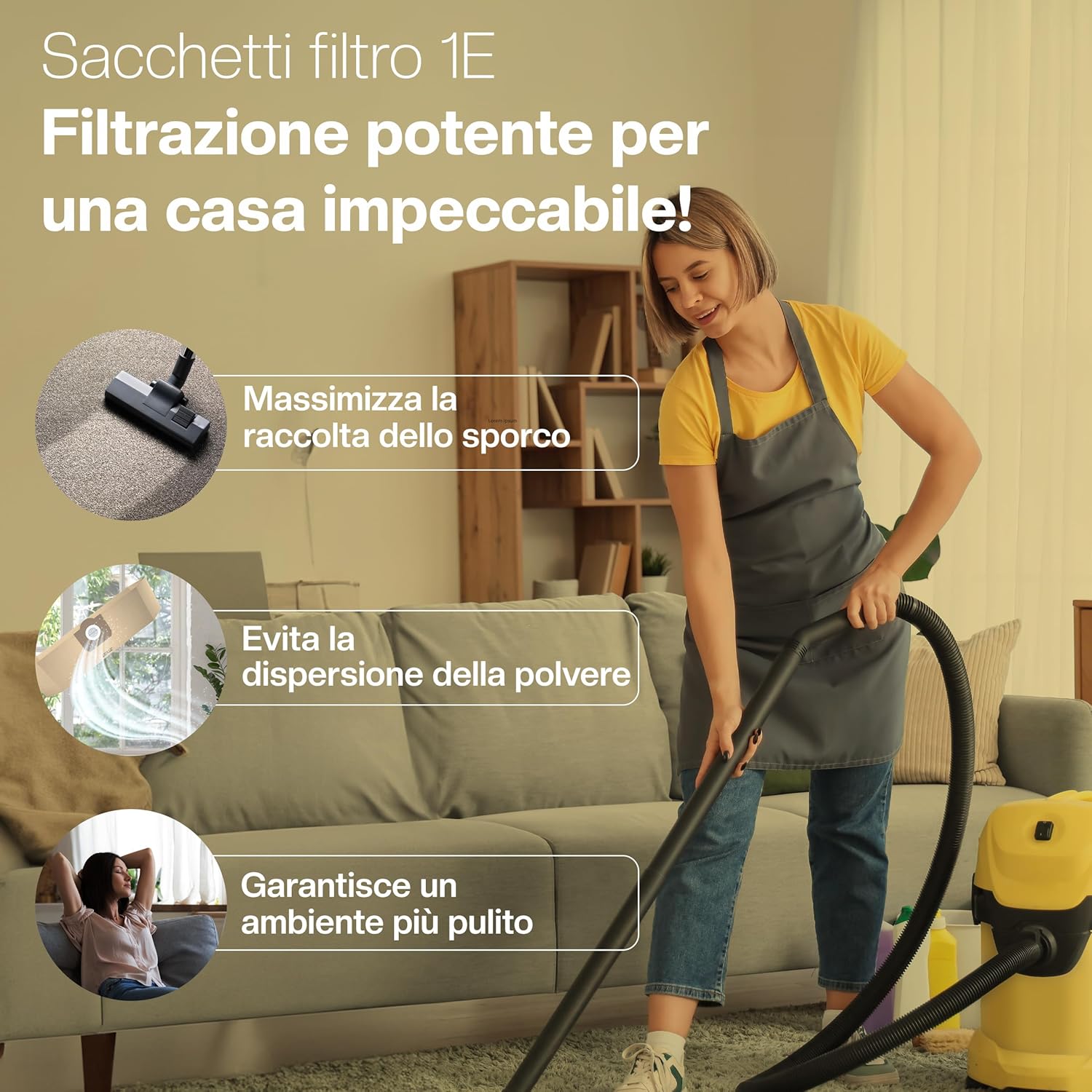 10 Sacchetti per Aspirapolvere Kärcher WD3 - immagine 4