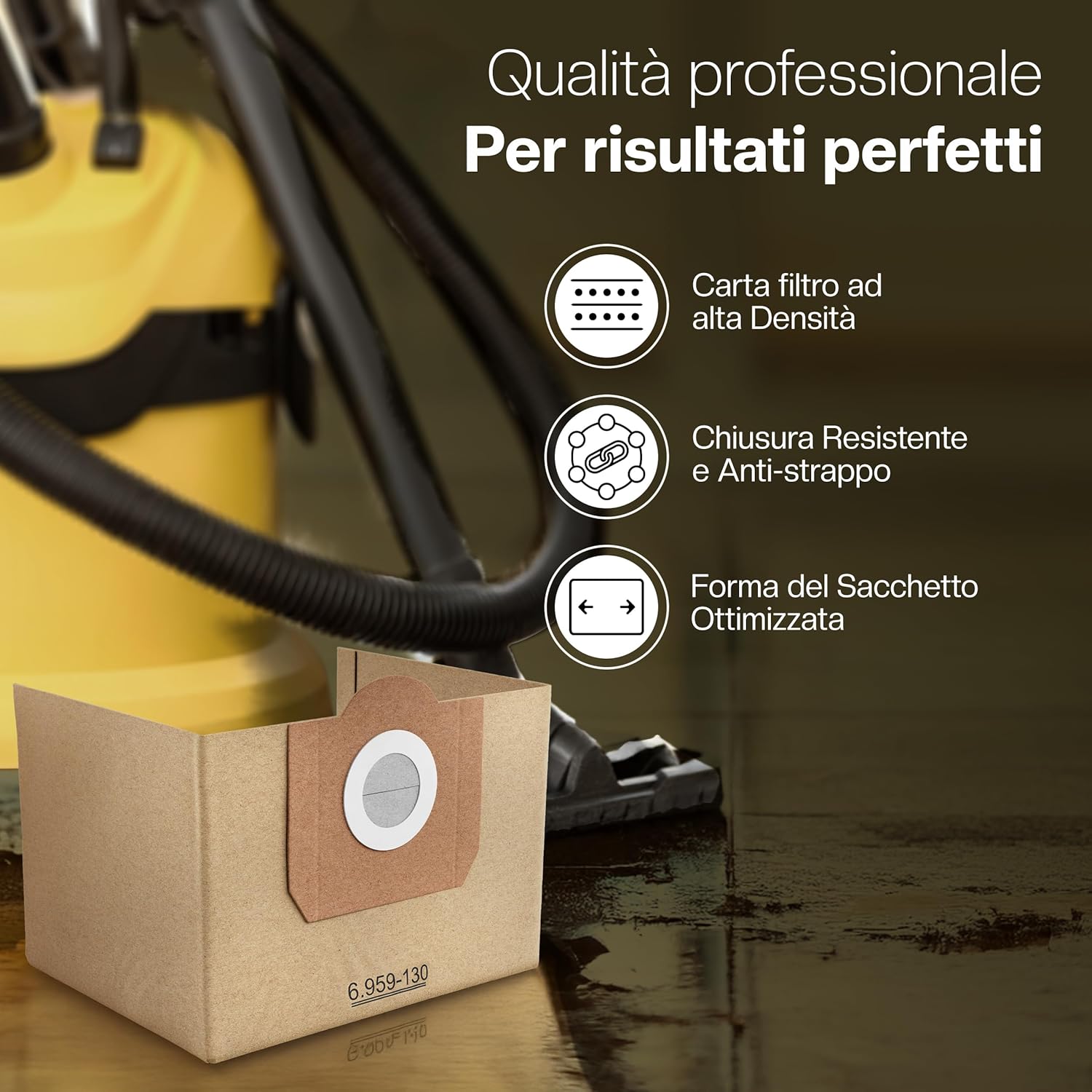 10 Sacchetti per Aspirapolvere Kärcher WD3 - immagine 5