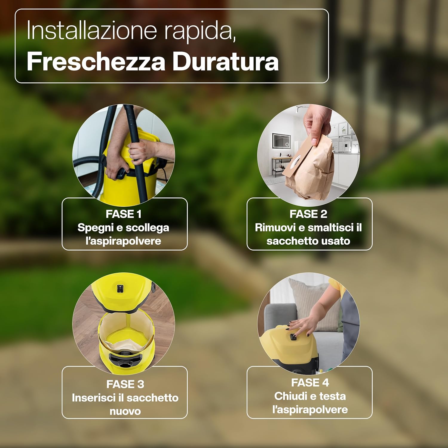 10 Sacchetti per Aspirapolvere Kärcher WD3 - immagine 6