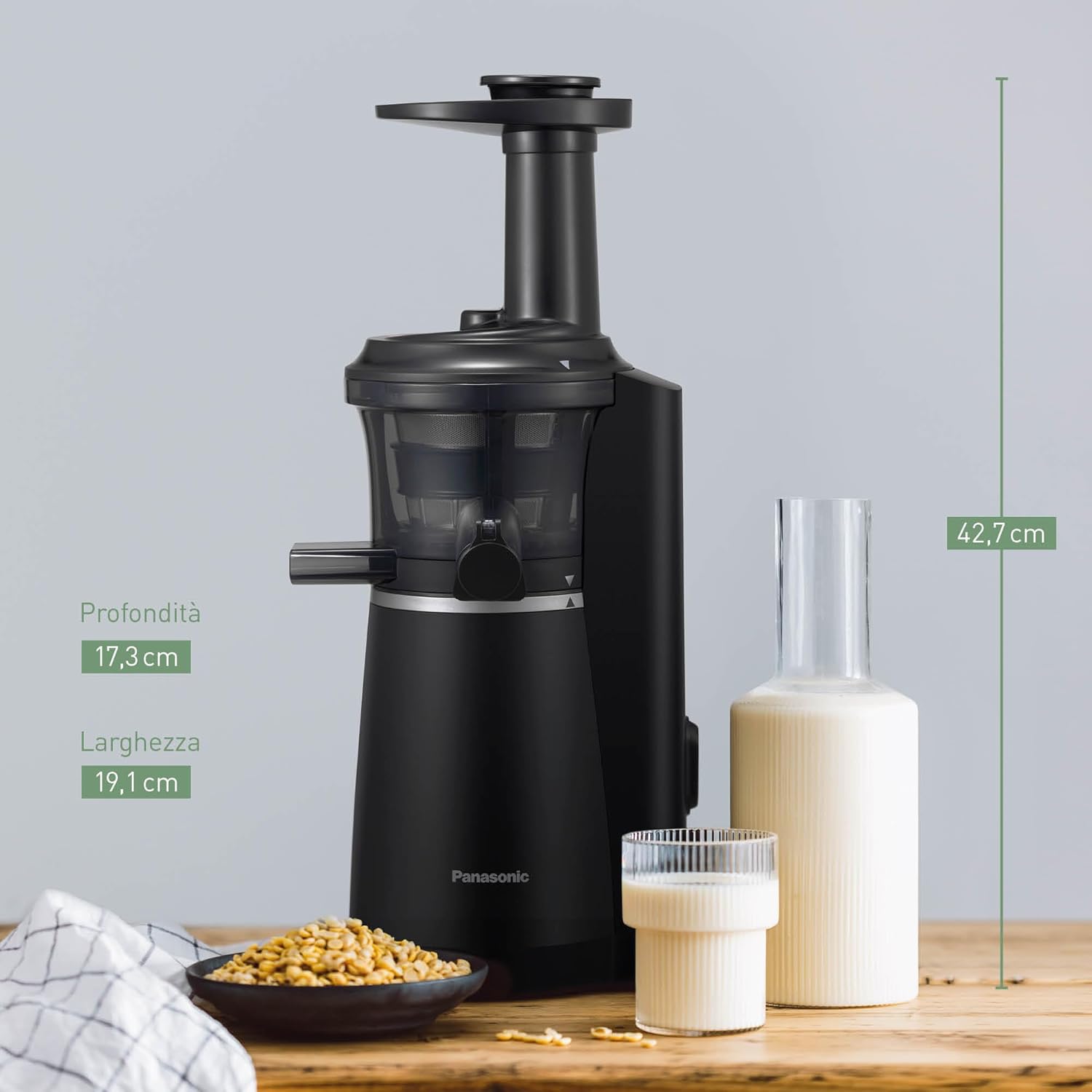 Panasonic Slow Juicer MJ-L501KXE - Estrattore 150W, Nero - immagine 8