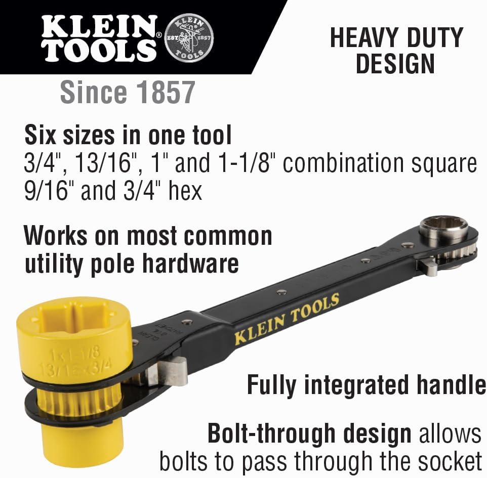 KLEIN TOOLS KT155HD 5 in 1 chiave per linea, resistente, nera - immagine 2