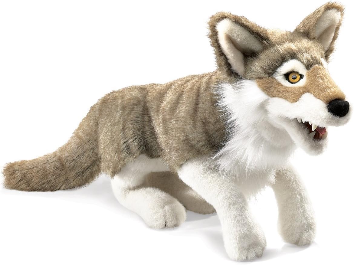 Folkmanis Wolf Hand Puppet (Grey) - immagine 1