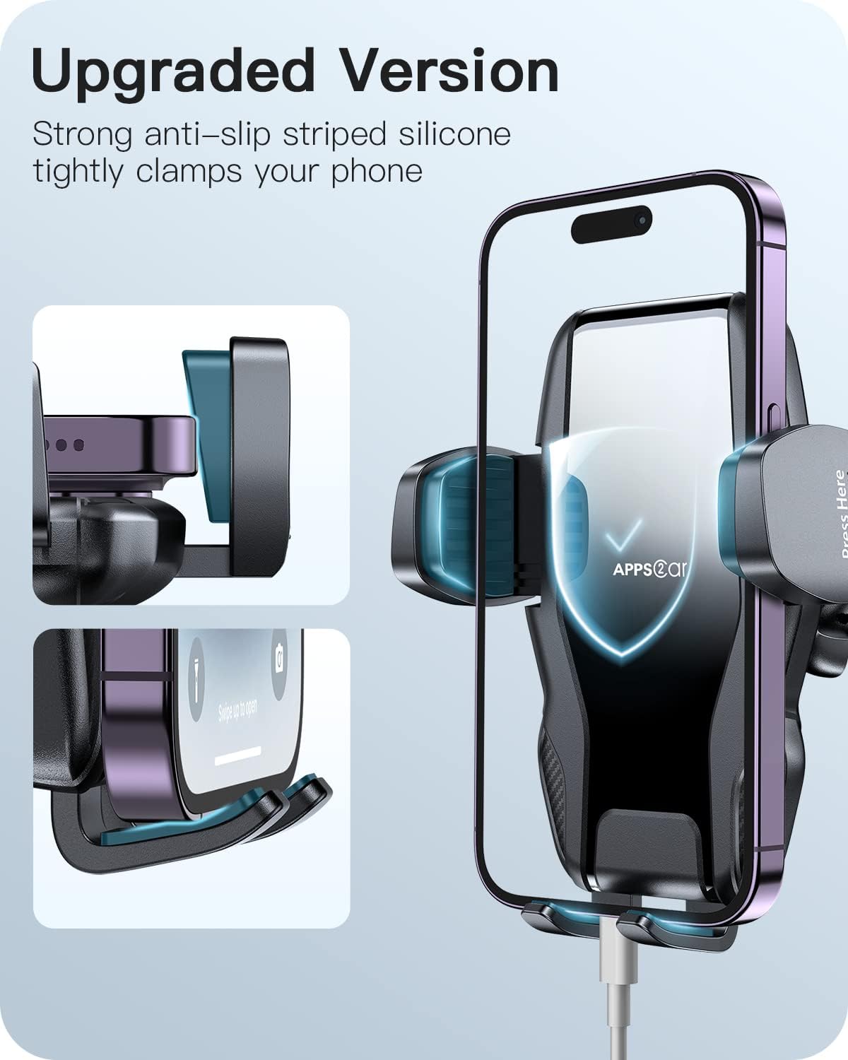 Apps2car Supporto Cellulare Auto Ventosa 360° - immagine 2