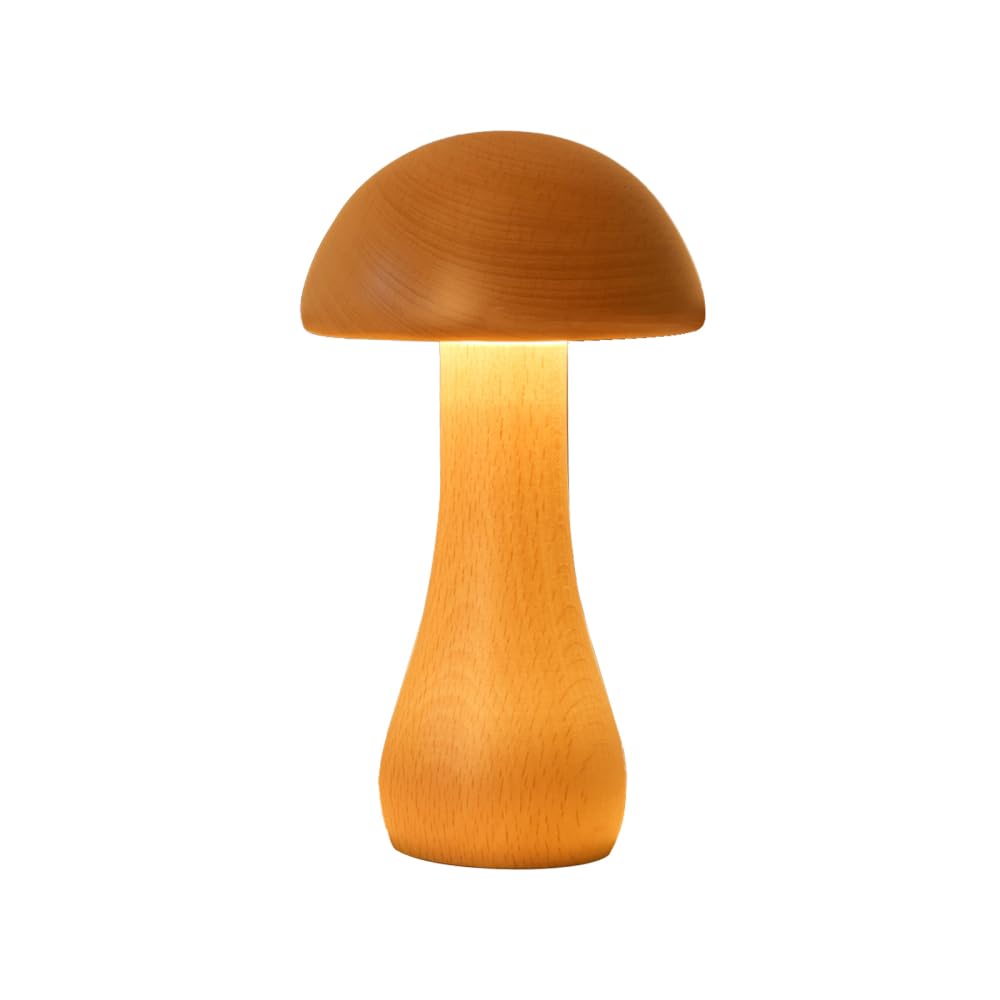 MiOYOOW Luce Notturna USB a Forma di Fungo in Legno