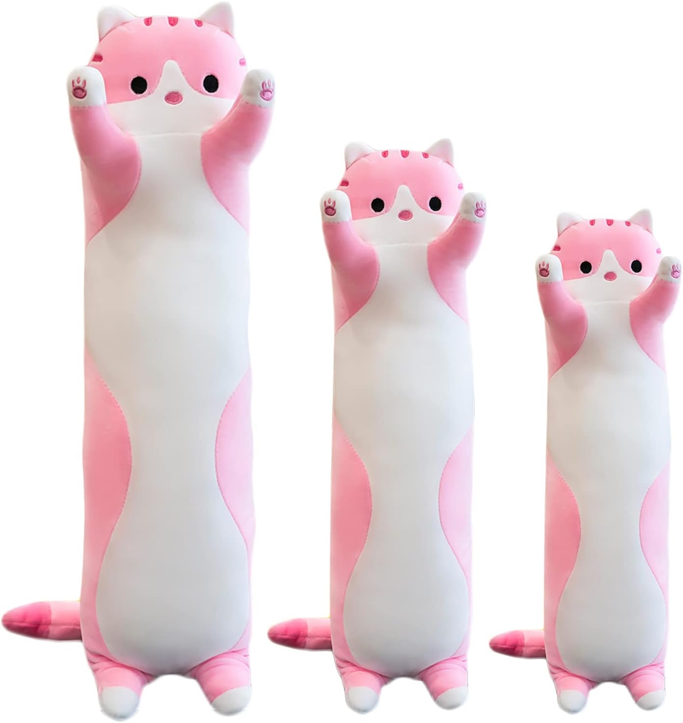 Kekeso Gatto Peluche Cuscino Lungo 130cm, Pink - immagine 1