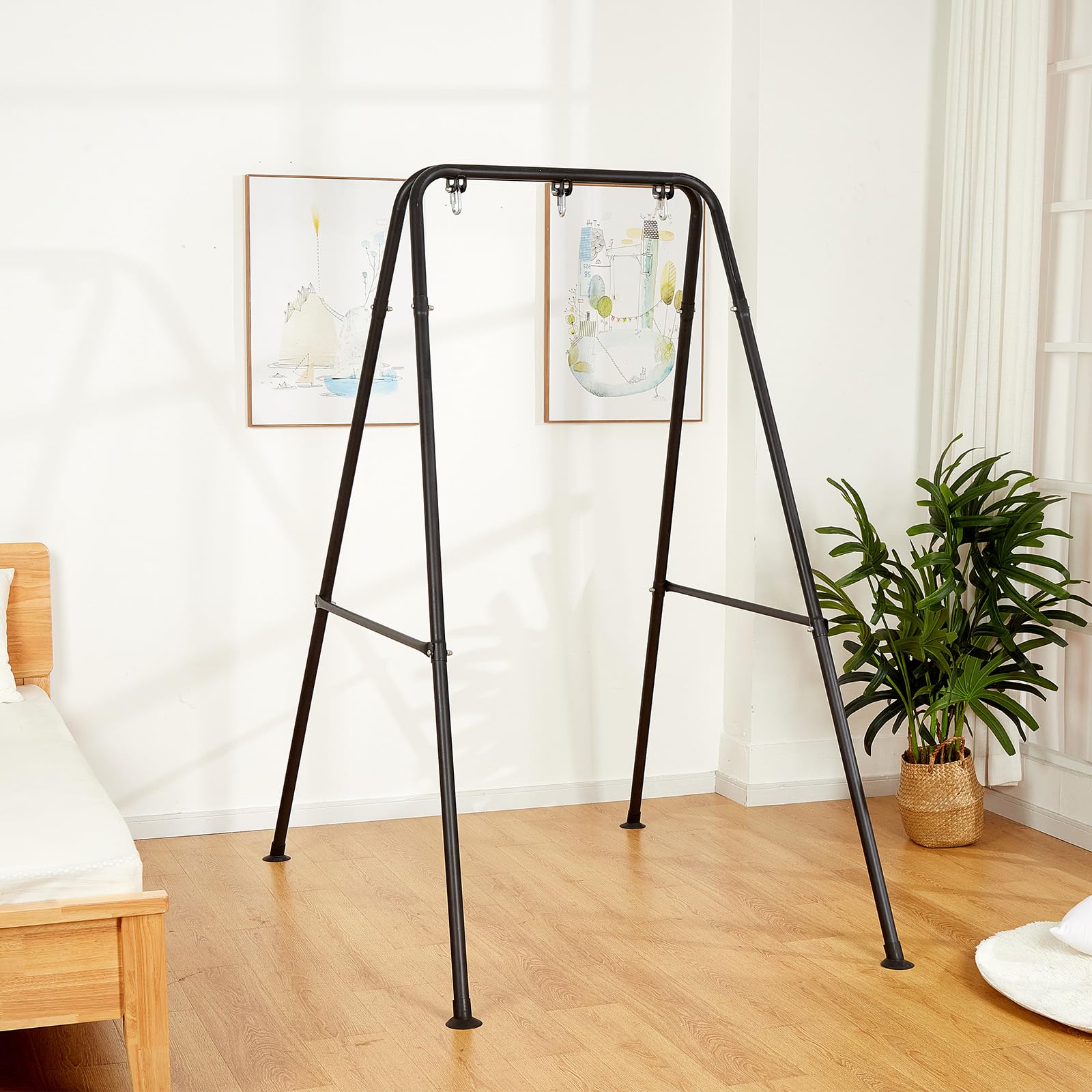 Selfla Supporto Pieghevole per Amaca Portatile, Nero