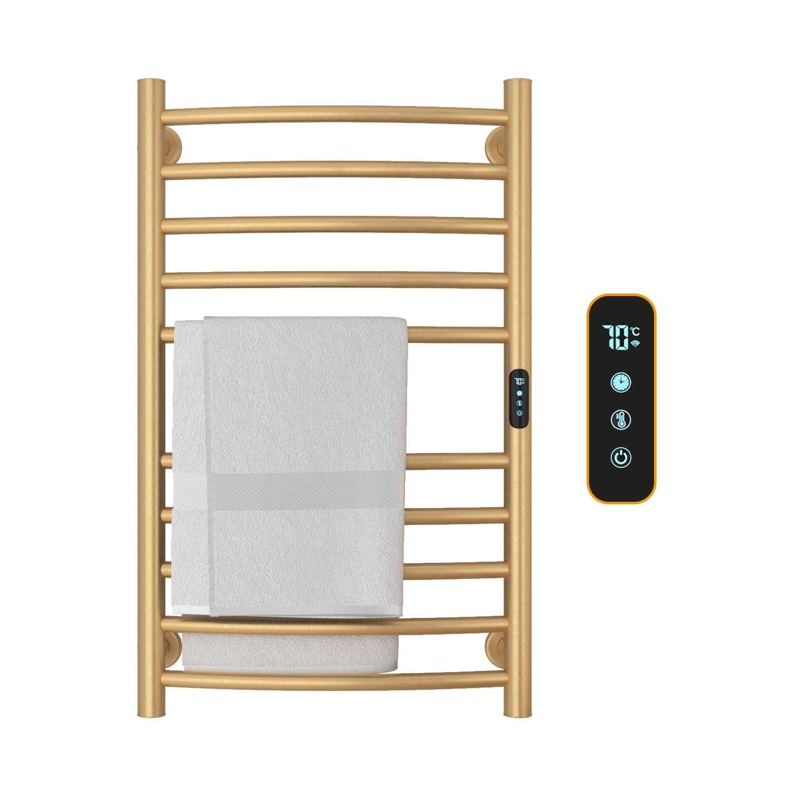 Scaldasalviette Elettrico WiFi Smart 135W, Oro Spazzolato