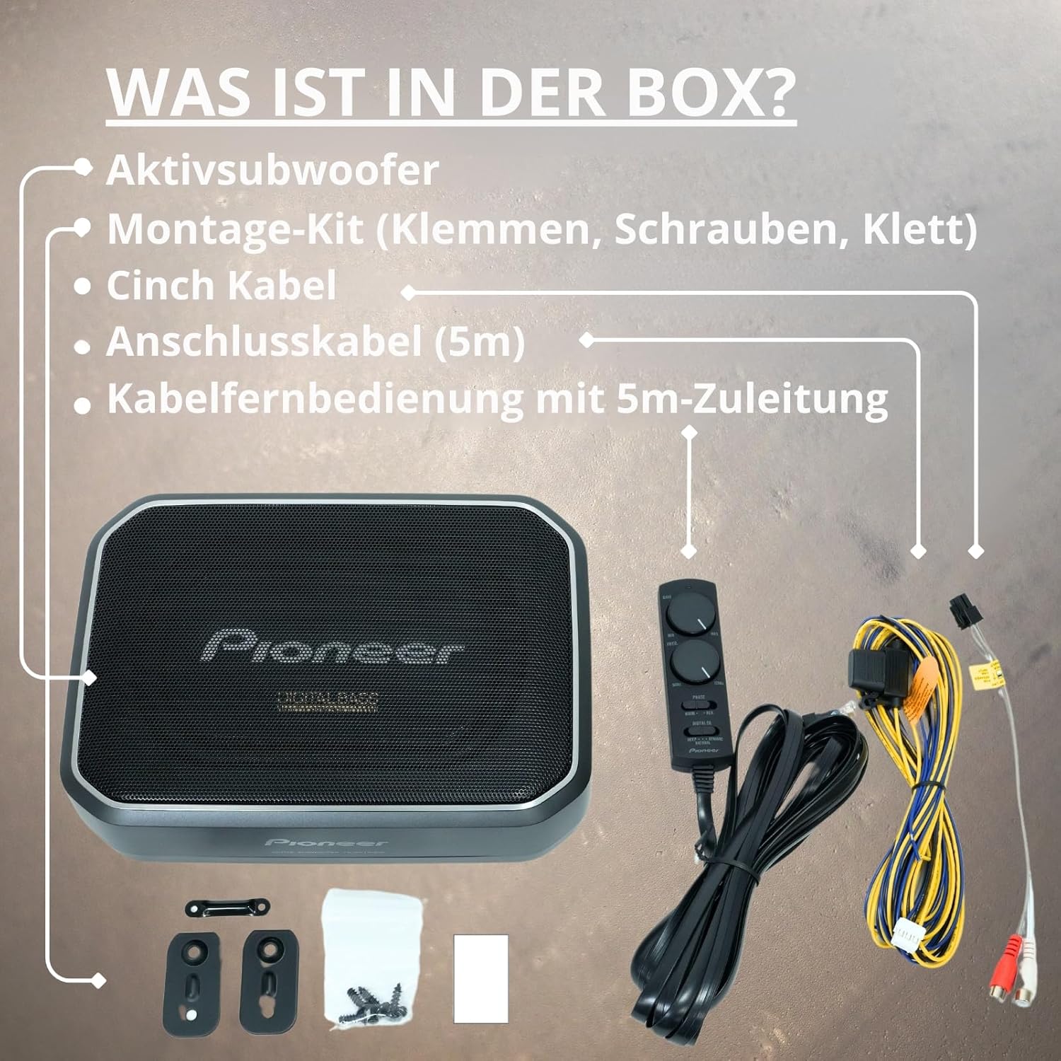 Pioneer Subwoofer Attivo TS-WX140DA 170W, Nero - immagine 8