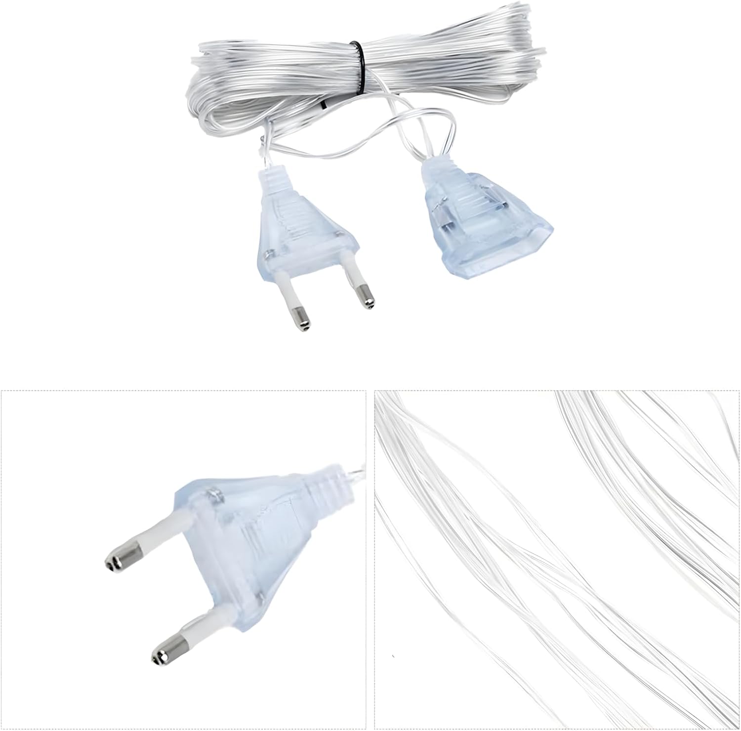 Cavo di Prolunga Trasparente Sottile 5m (2 Pezzi) - immagine 4