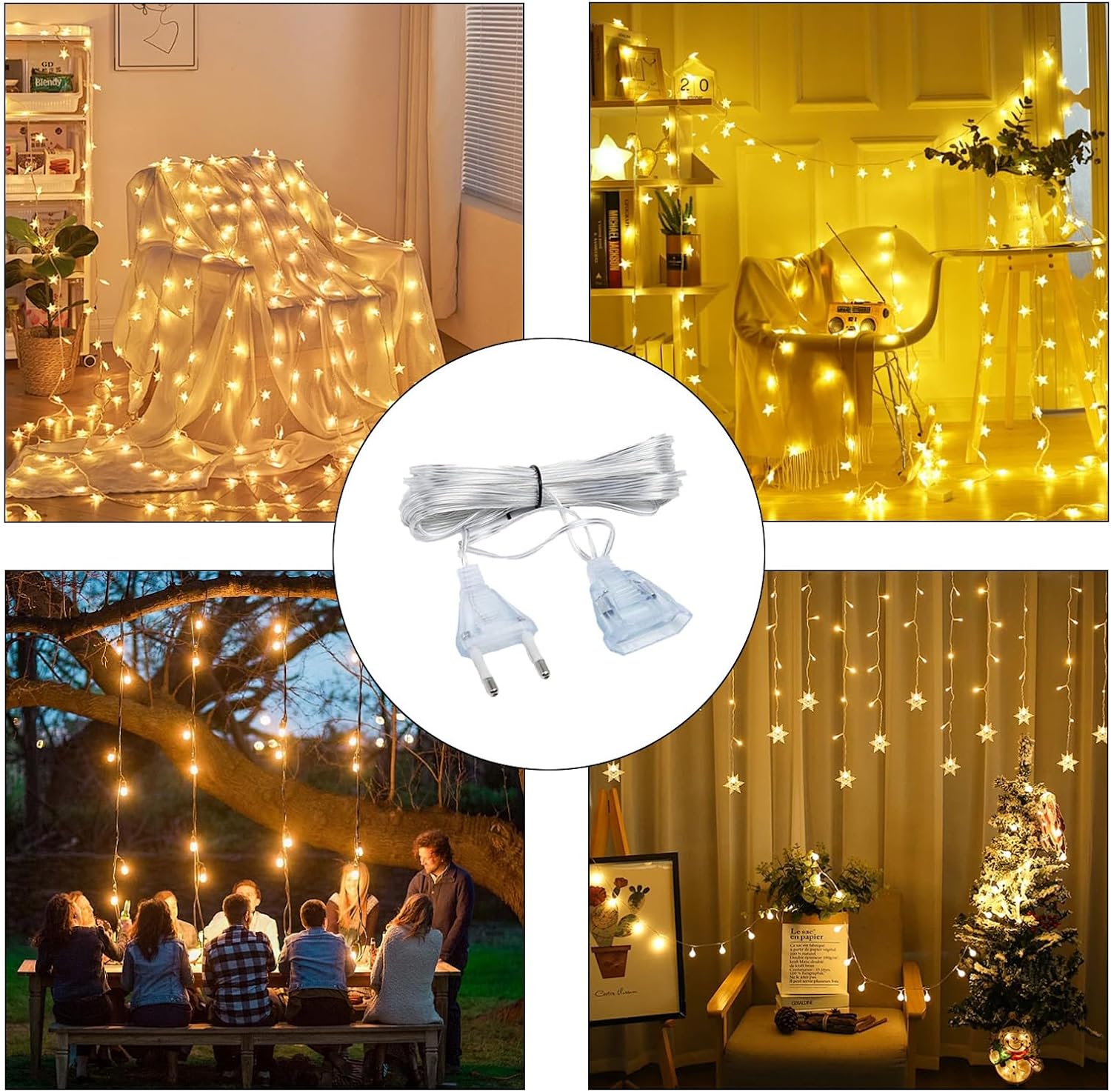 Cavo di Prolunga Trasparente Sottile 5m (2 Pezzi) - immagine 6