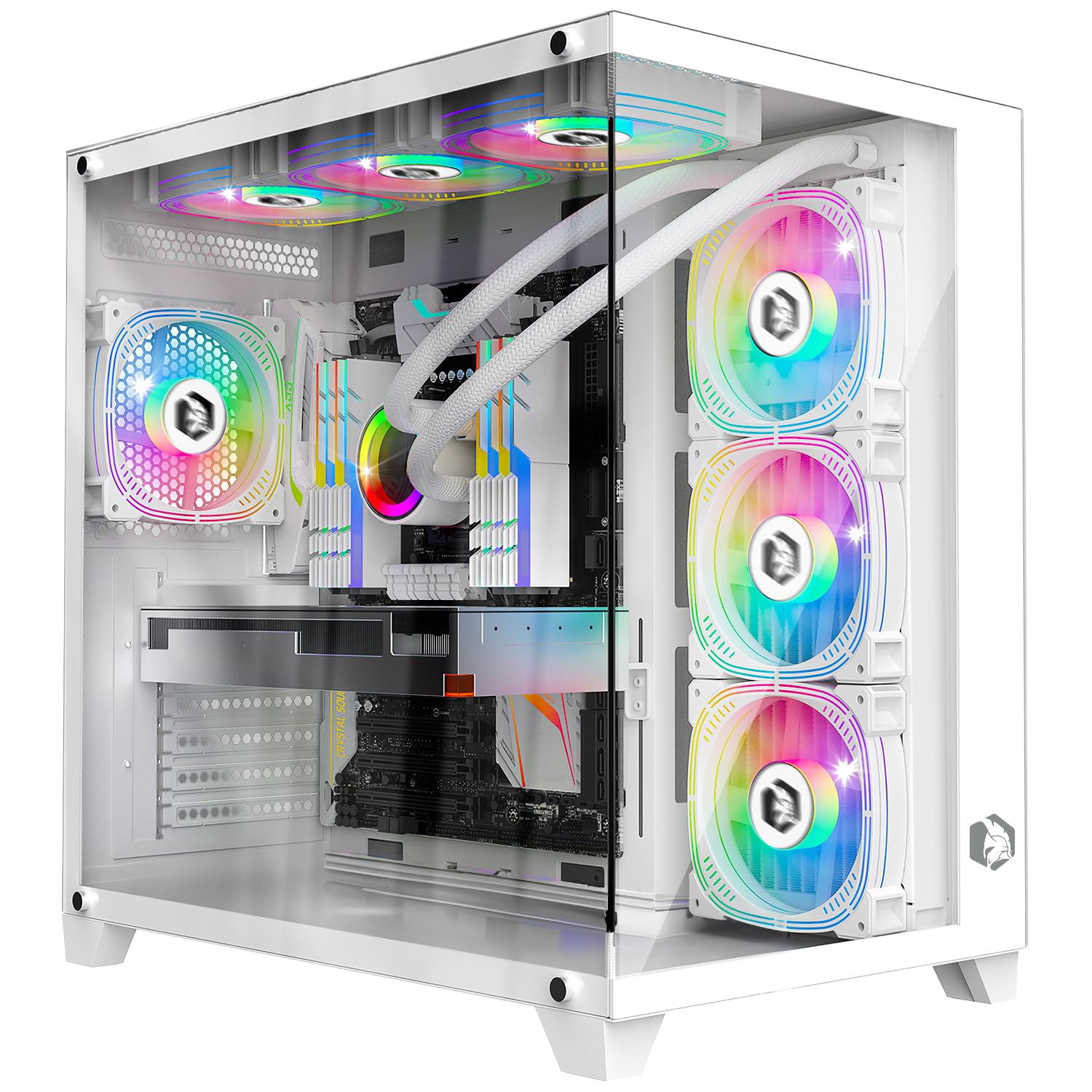 Empire Gaming CL-242 - Case PC Gaming ARGB Mid Tower, Bianco