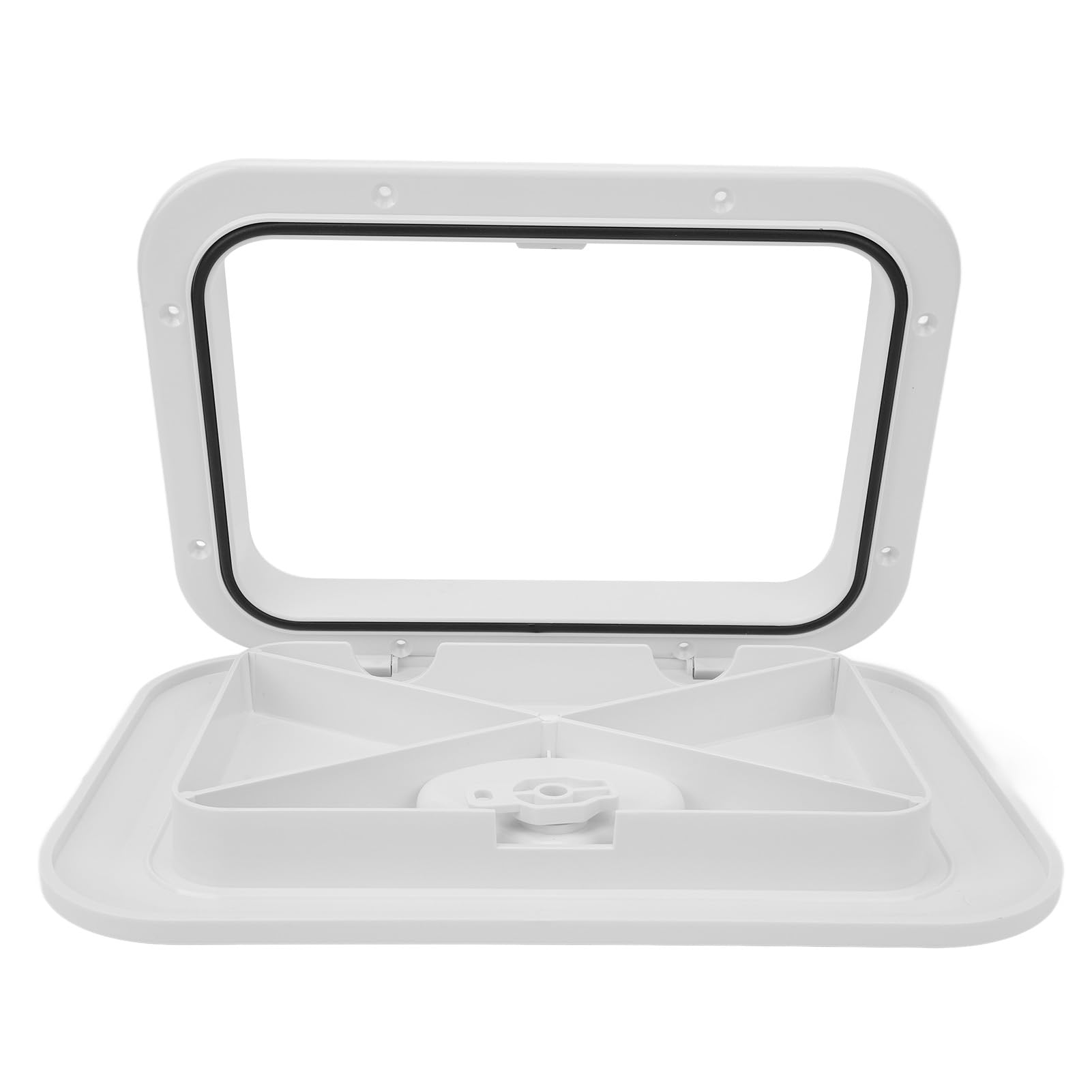 Boccaporto per Barche, Botola di Accesso Marino, Botola di Accesso Al Ponte di Barche Marine e Coperchio 10‑5/8 X 14‑3/4 Pollici, Spazio di Apertura 7-1/2 X 11-1/2 Pollici (WHITE)