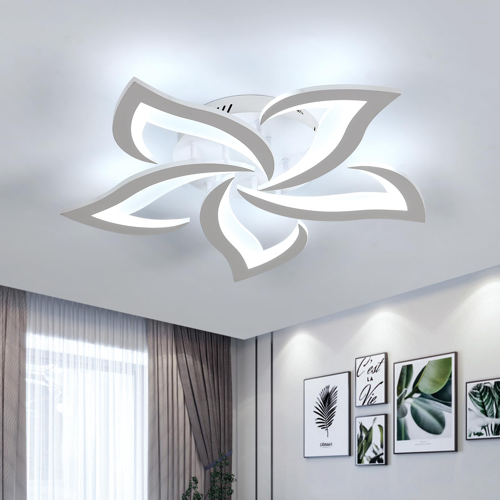 Plafoniera Led Soffitto 60W 5400LM, Bianca ø60cm