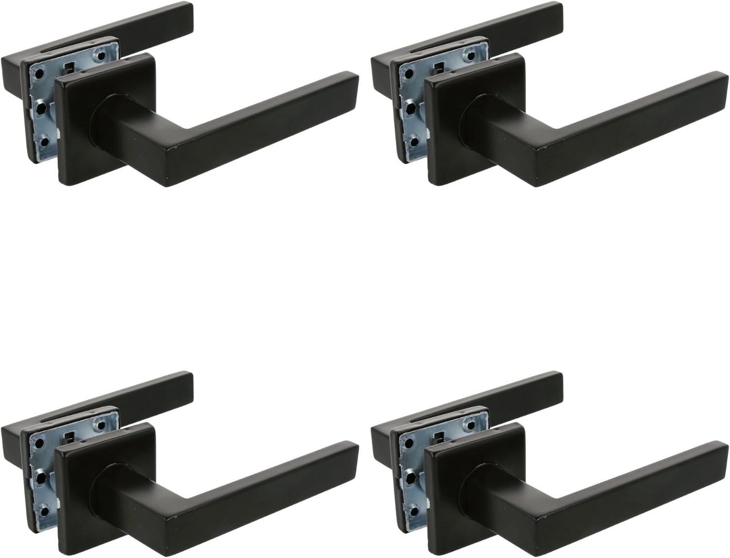 Amig Set 4 Maniglie per Porte Interne SUKI, Nero - immagine 1